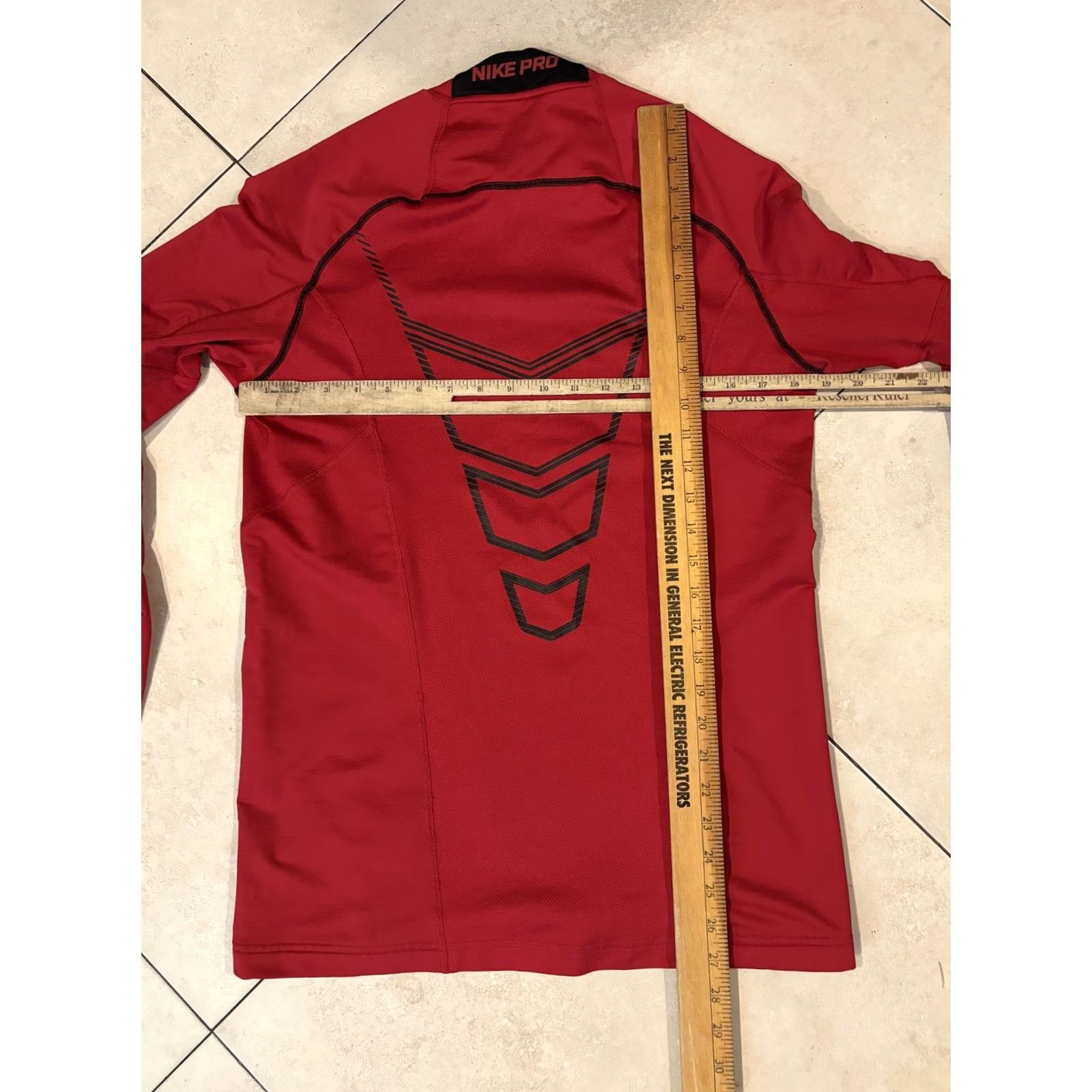 Nike Nike Pro Shirt Mens Medium Red Dri-FIT Fitted Long Sleeve Compression Athletic Size US M / EU 48-50 / 2 - 5 Thumbnail