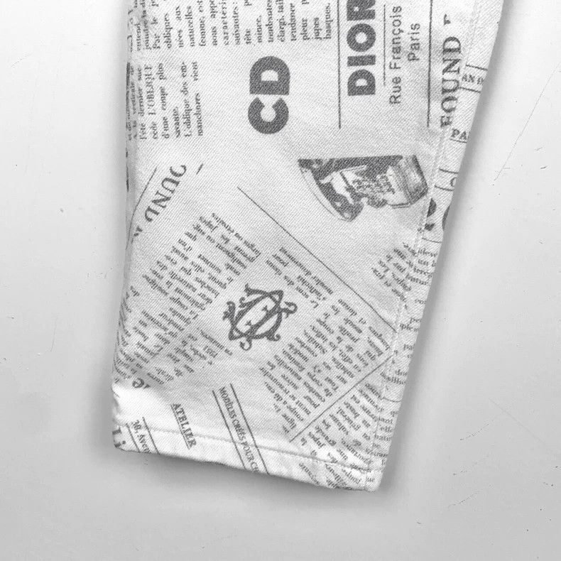 Dior Dior Logo newspaper bullet print white cotton leather brand Size US 30 / EU 46 - 5 Thumbnail