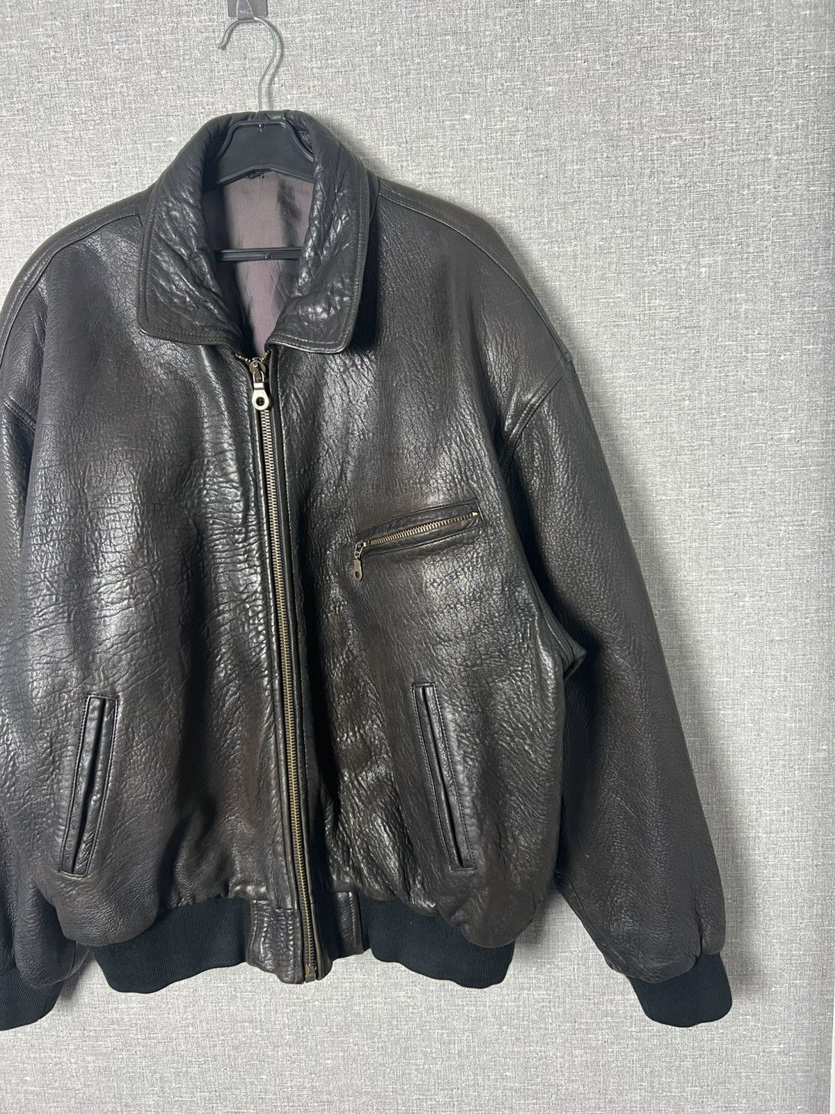 Genuine Leather Vintage Brown Leather Aviator Jacket Utility Pilot Bomber Size US L / EU 52-54 / 3 - 2 Thumbnail