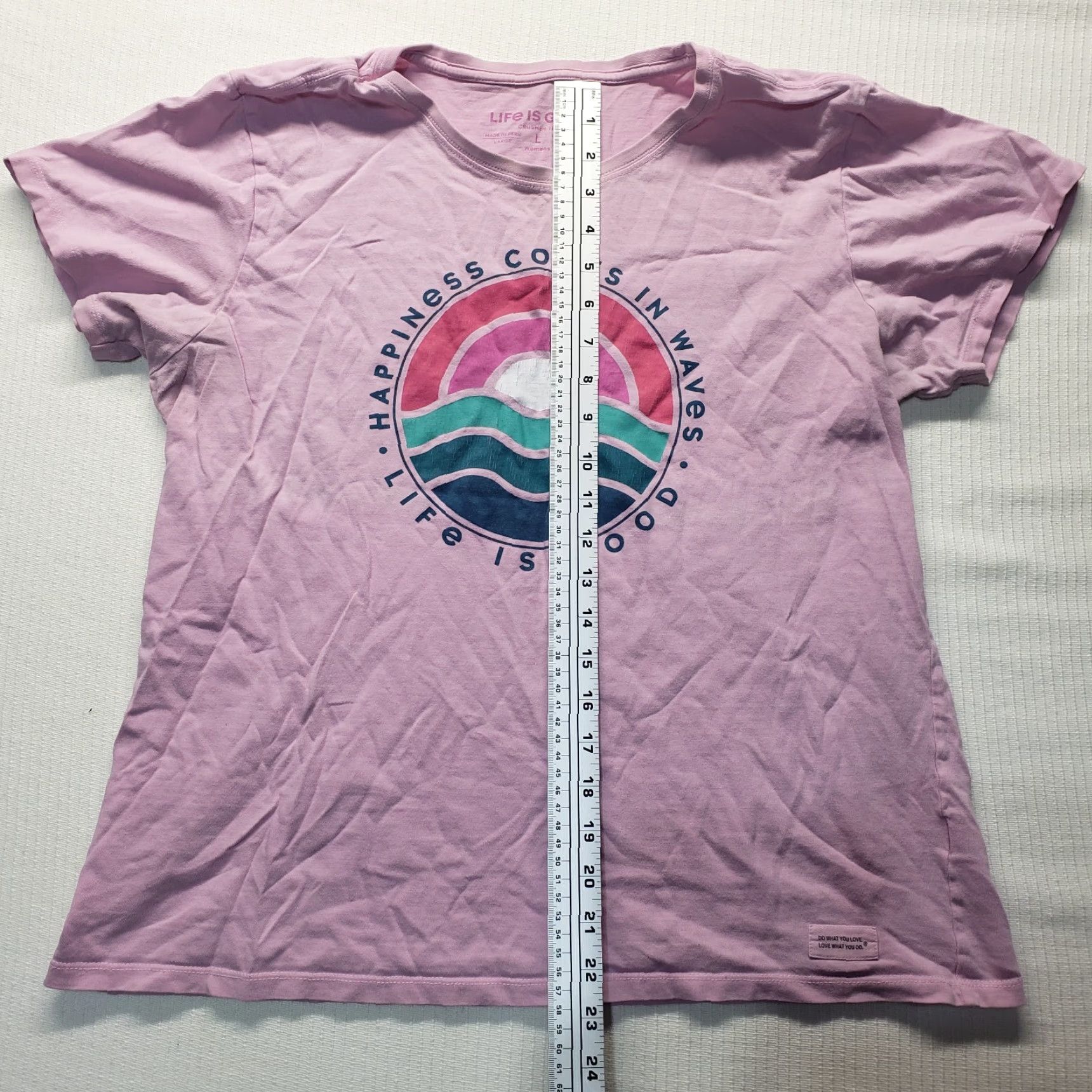 Life is Good VINTAGE Life is Good Graphic T-Shirt Womens Large Pink casual short sleeve 90s retro logo Size XL / US 12-14 / IT 48-50 - 6 Thumbnail