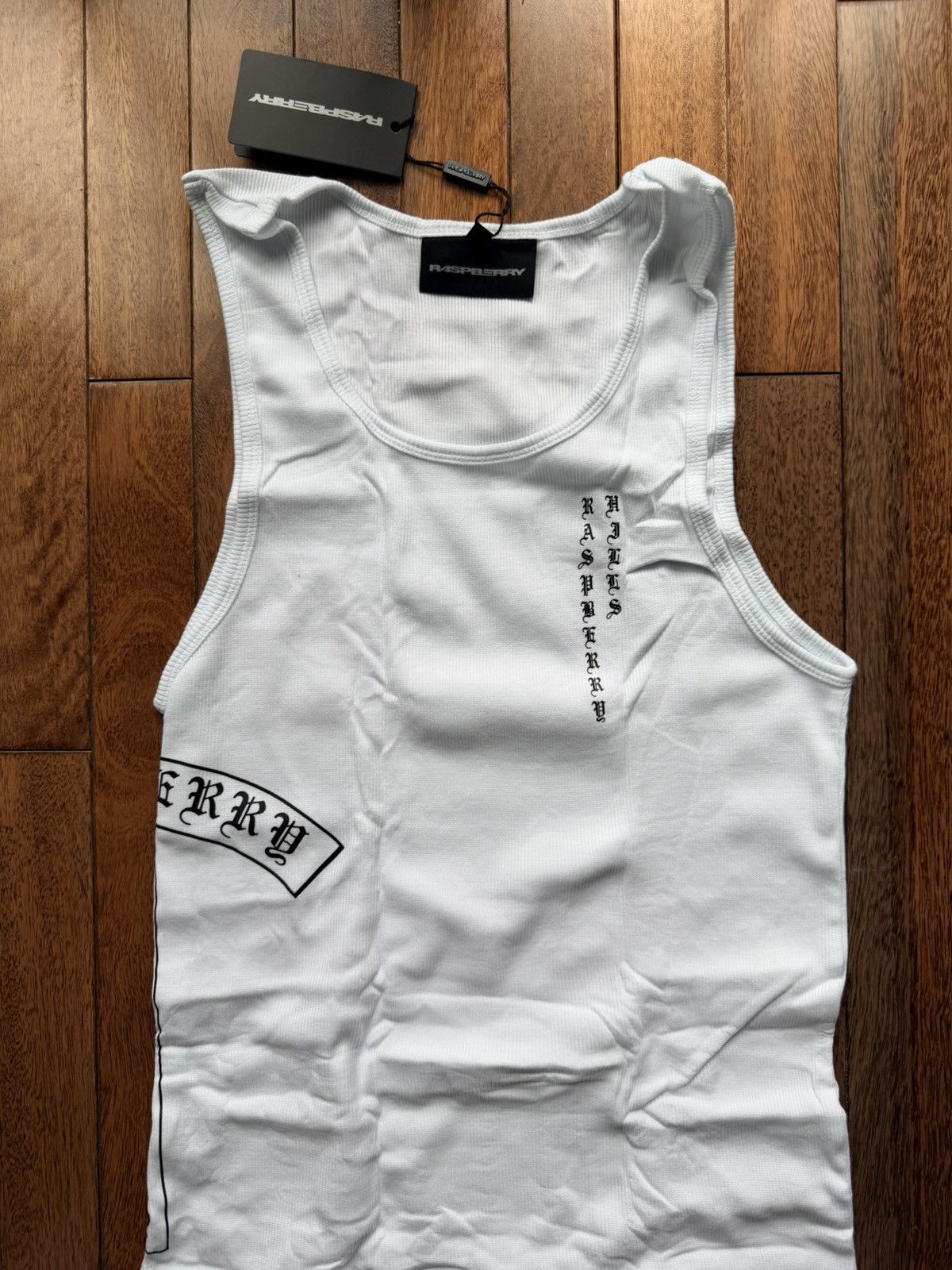 GV Gallery Raspberry Hills Fake Chrome Hearts Tank XL- White