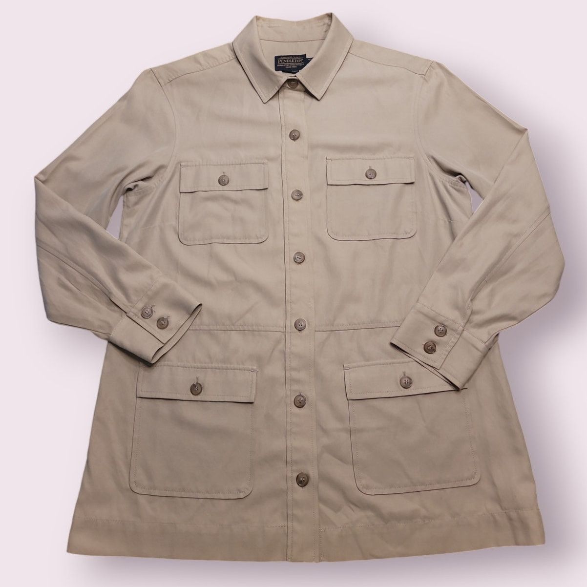 Pendleton RARE Pendleton Silk Safari Blouse MP Cottagecore Elevated Size M / US 6-8 / IT 42-44 - 2 Thumbnail
