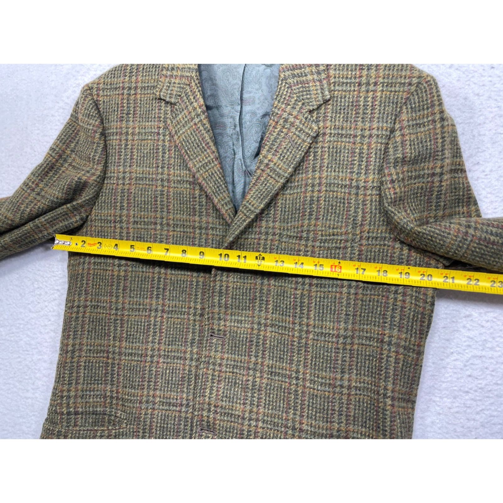 Vintage Warson Manor Blazer Mens 40 Wool Glen Check Shirt Size 40R - 5 Thumbnail