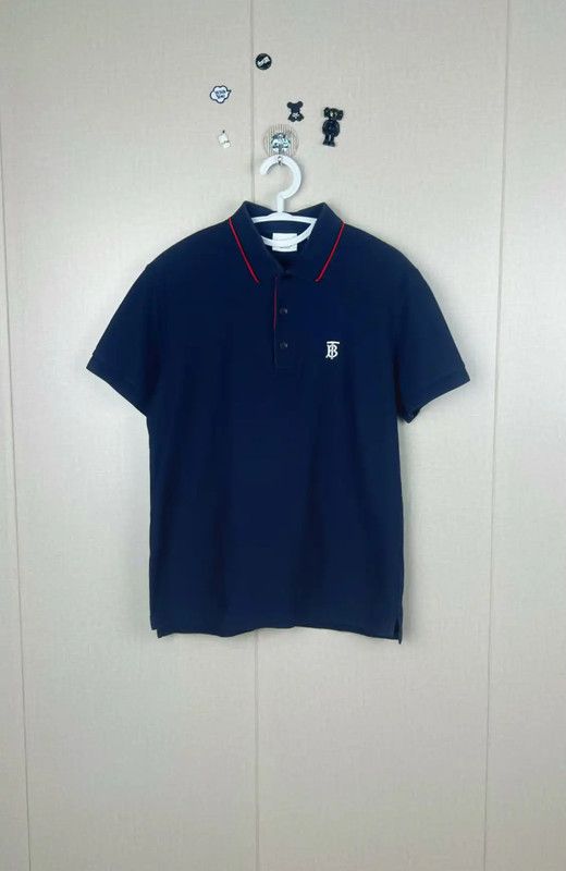 Burberry Burberry Men's Navy Cotton Polo Shirt Size US S / EU 44-46 / 1 - 1 Thumbnail