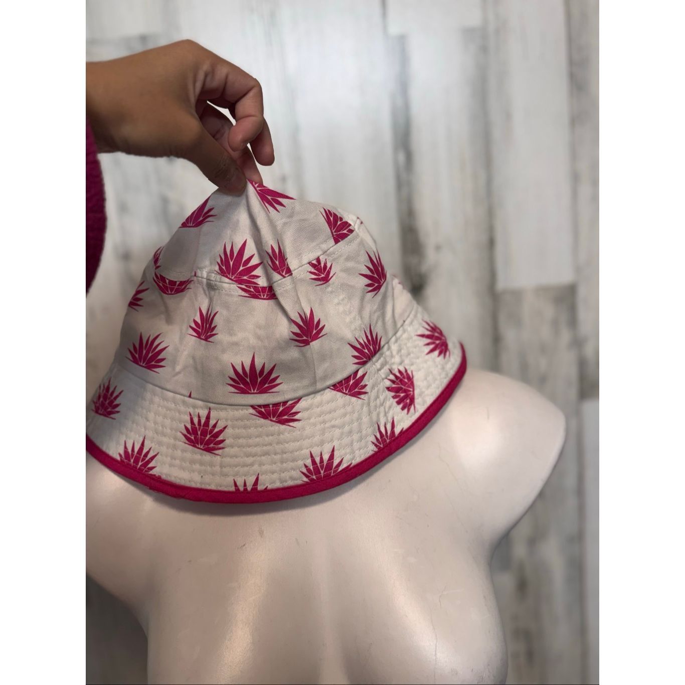 Other Tequila Cazadores Bucket Hat | White & Pink Agave Print Logo Size ONE SIZE - 3 Thumbnail