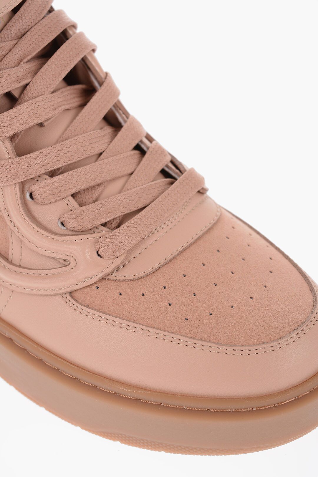 Stella McCartney og1mm0824 Leather S-Wave High-Top Sneakers in Peach Size US 8 / IT 38 - 4 Thumbnail