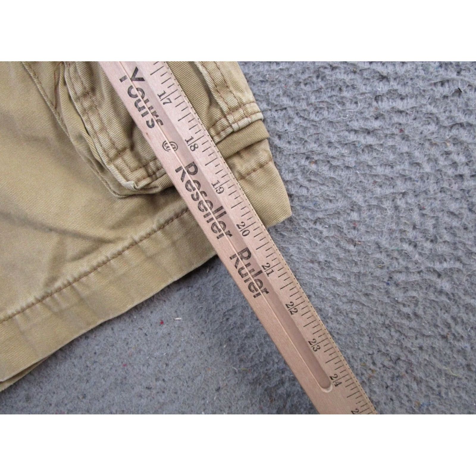 Vintage VINTAGE Aeropostale Mens Baggy Drawstring Cargo Shorts Size 32 Beige Cotton Cargo Pocket 90s Summer Mens Size US 32 / EU 48 - 5 Thumbnail