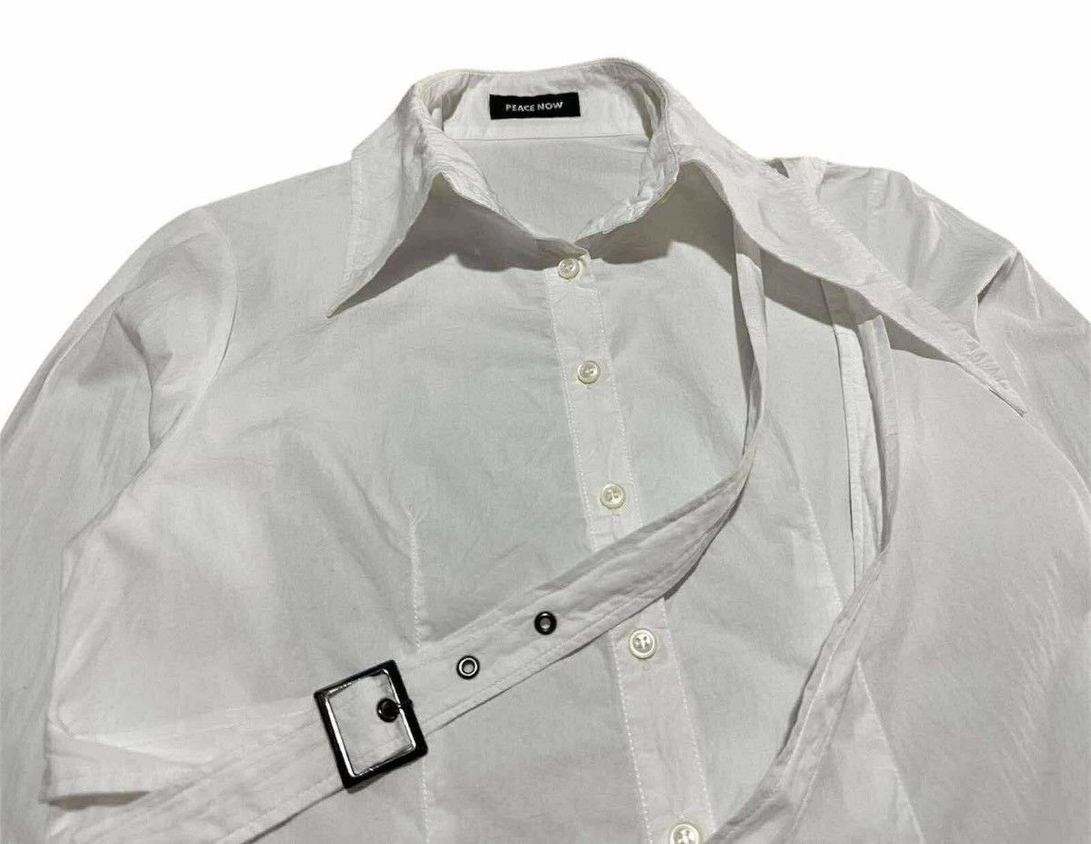 If Six Was Nine 🔥Sick Y2K Peace Now Bondage Shirt Asymmetric Collar Size M / US 6-8 / IT 42-44 - 7 Thumbnail
