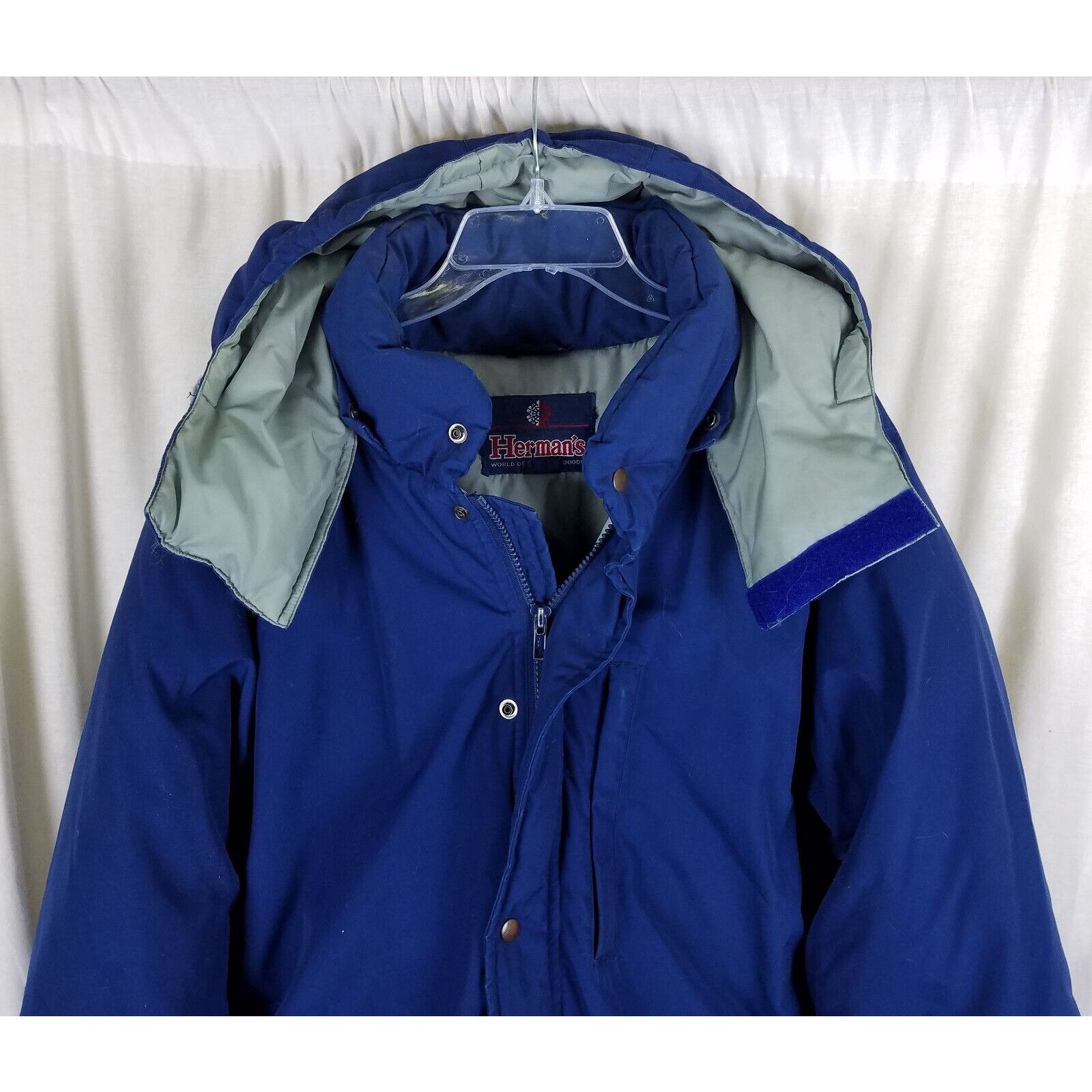 Vintage Vtg Hermans Goose Down Puffer Jacket Parka Mens L Navy Blue Size US L / EU 52-54 / 3 - 2 Thumbnail