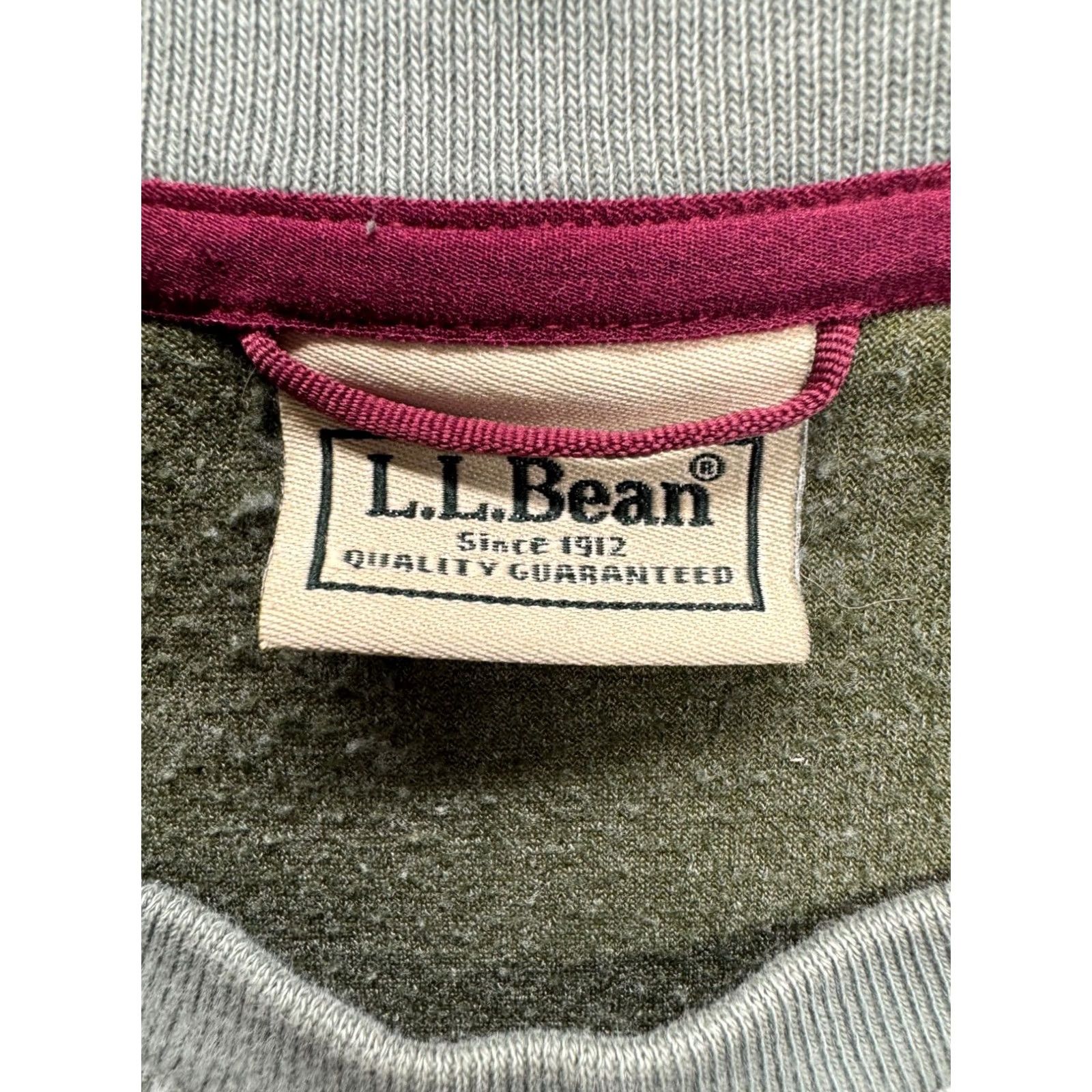Vintage L.L.Bean Sweatshirt Pullover 3XL Tall Gray Burgundy Accents Crew Neck Raglan Sleeve Women XXXL Tall Regular Fit Size US XXL / EU 58 / 5 - 4 Thumbnail