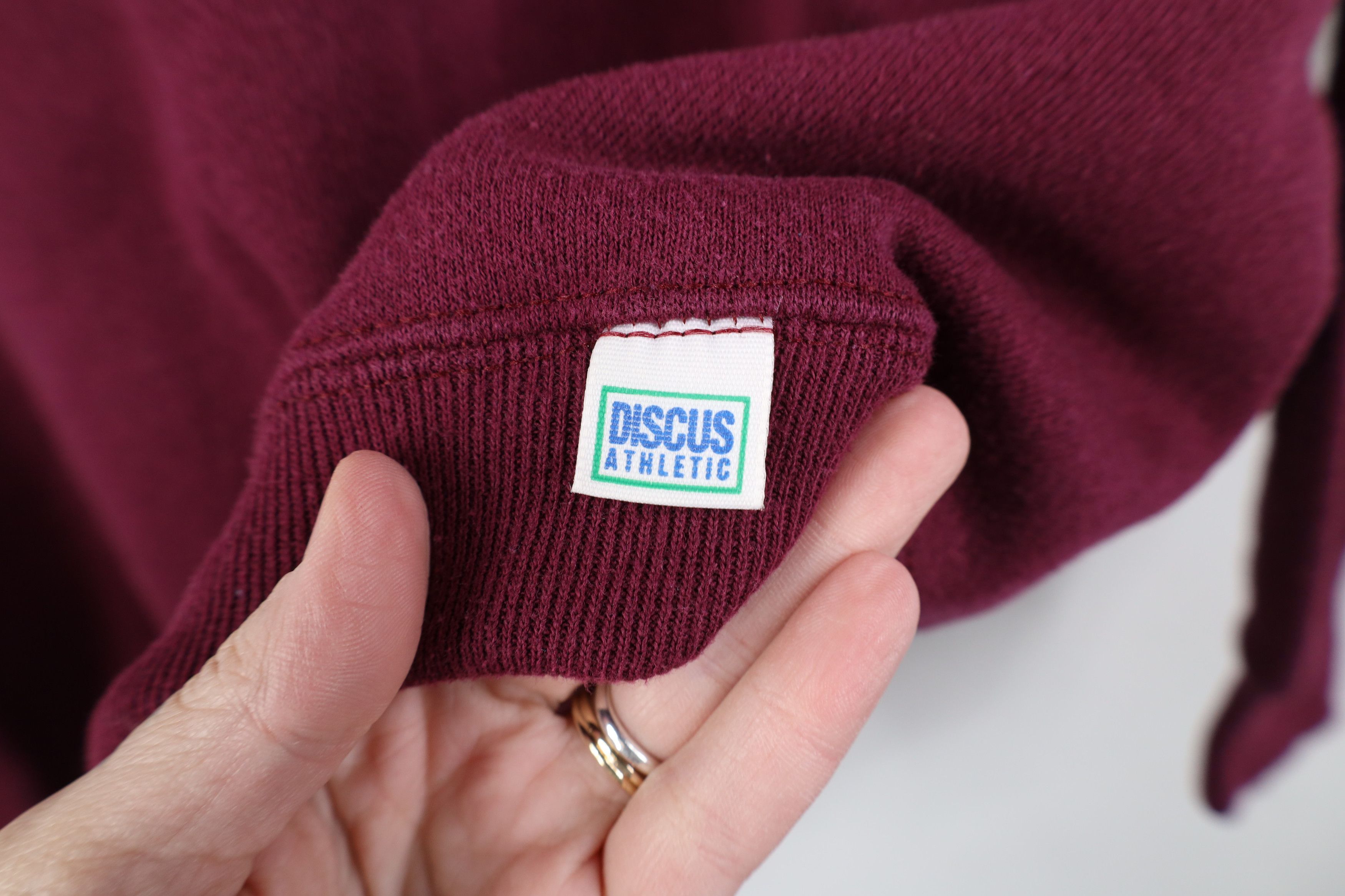 Vintage Vintage 90s Streetwear Blank Gusset Sweatshirt Maroon USA Size US M / EU 48-50 / 2 - 4 Thumbnail