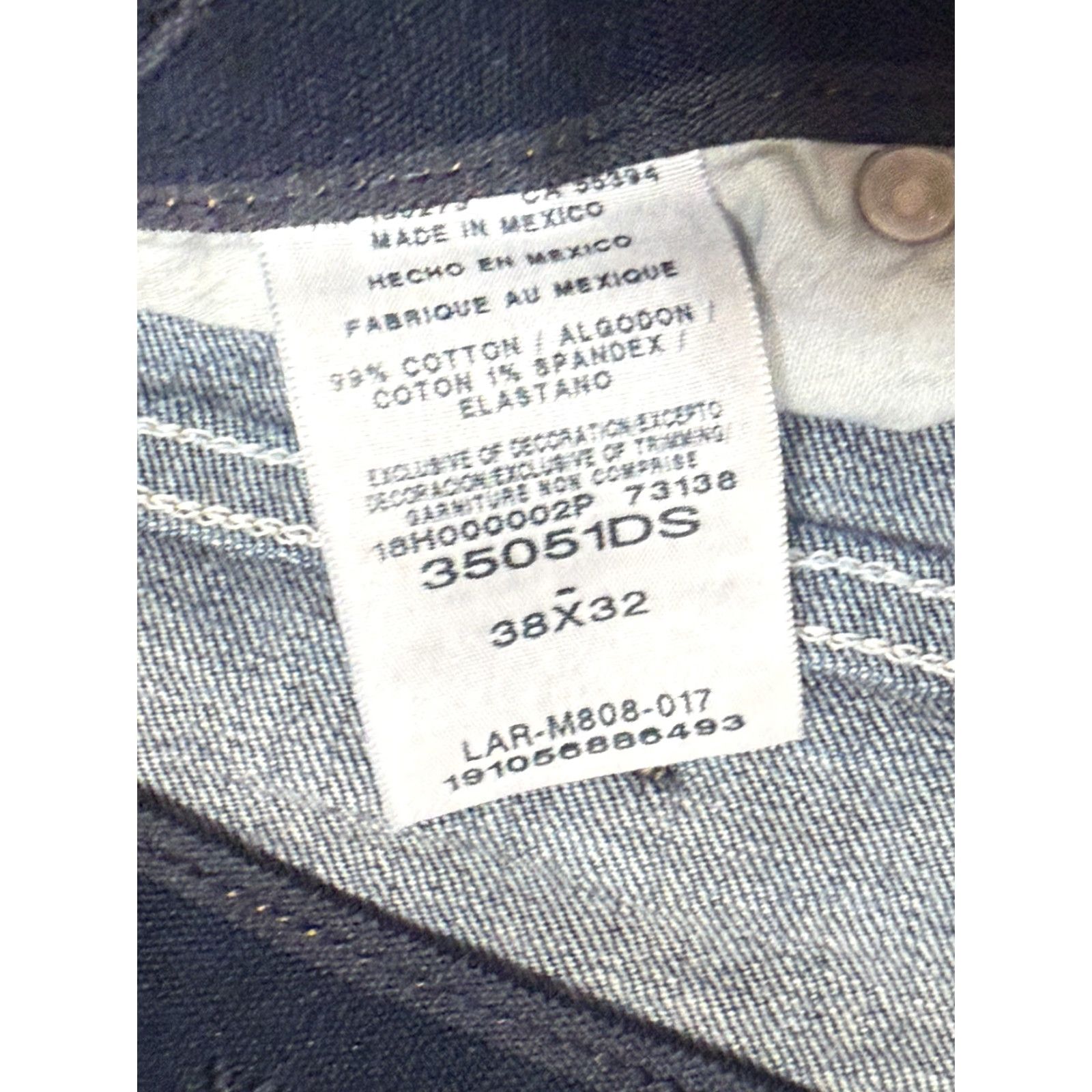 Wrangler Wrangler Jeans Men 38x32 Blue Denim Straight Leg Rugged 45" Length Jeans Regular 5-Pocket Size US 38 / EU 54 - 4 Thumbnail