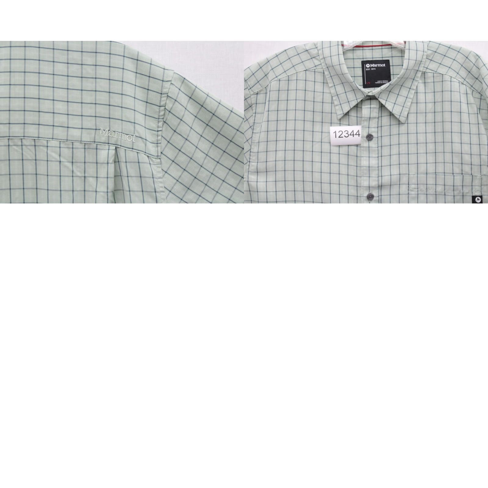 Marmot Marmot Eldridge Shirt Men's Large Green Check Button-Up Casual Travel Vacation Hiking Size US L / EU 52-54 / 3 - 8 Thumbnail
