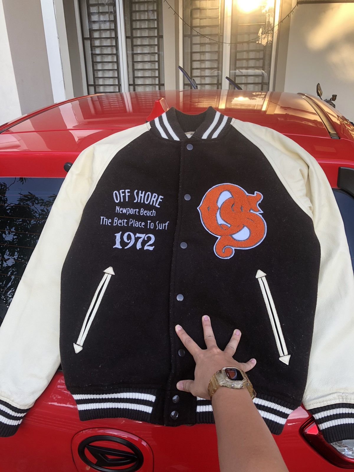 Japanese Brand × Vintage 🔥Accept Offer🔥Vintage Varsity Sleeve Leather Jacket Size US M / EU 48-50 / 2 - 12 Thumbnail