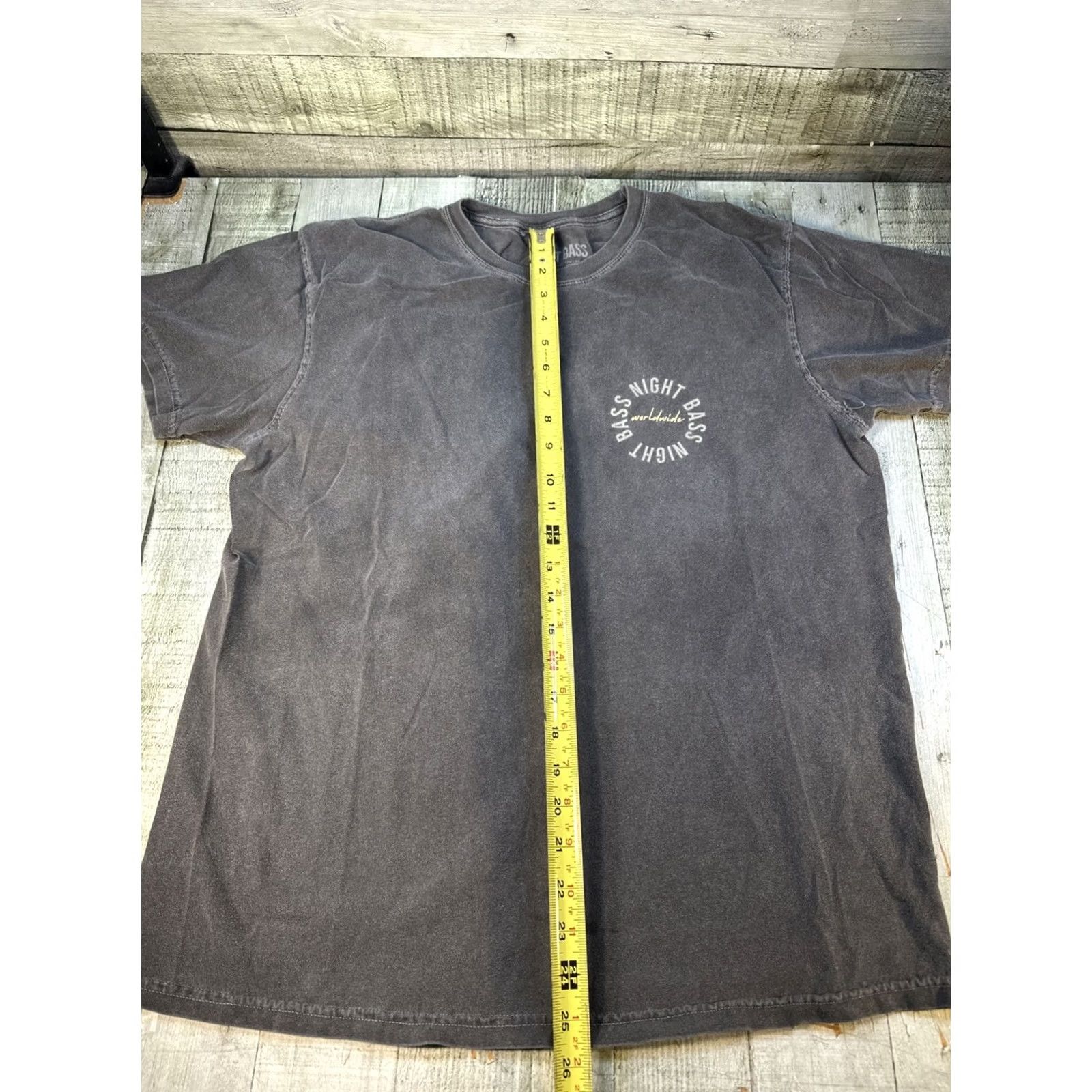 Vintage Night Bass Grey T-Shirt Large Graphic EDM Festival Tee Mens L Gray Moon Size US L / EU 52-54 / 3 - 2 Thumbnail