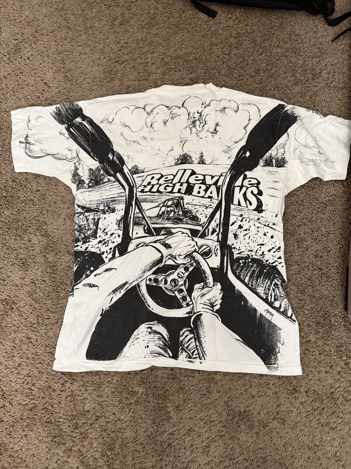 Vintage Vintage Single stitch graphic racing tshirt Size US XL / EU 56 / 4 - 2 Thumbnail