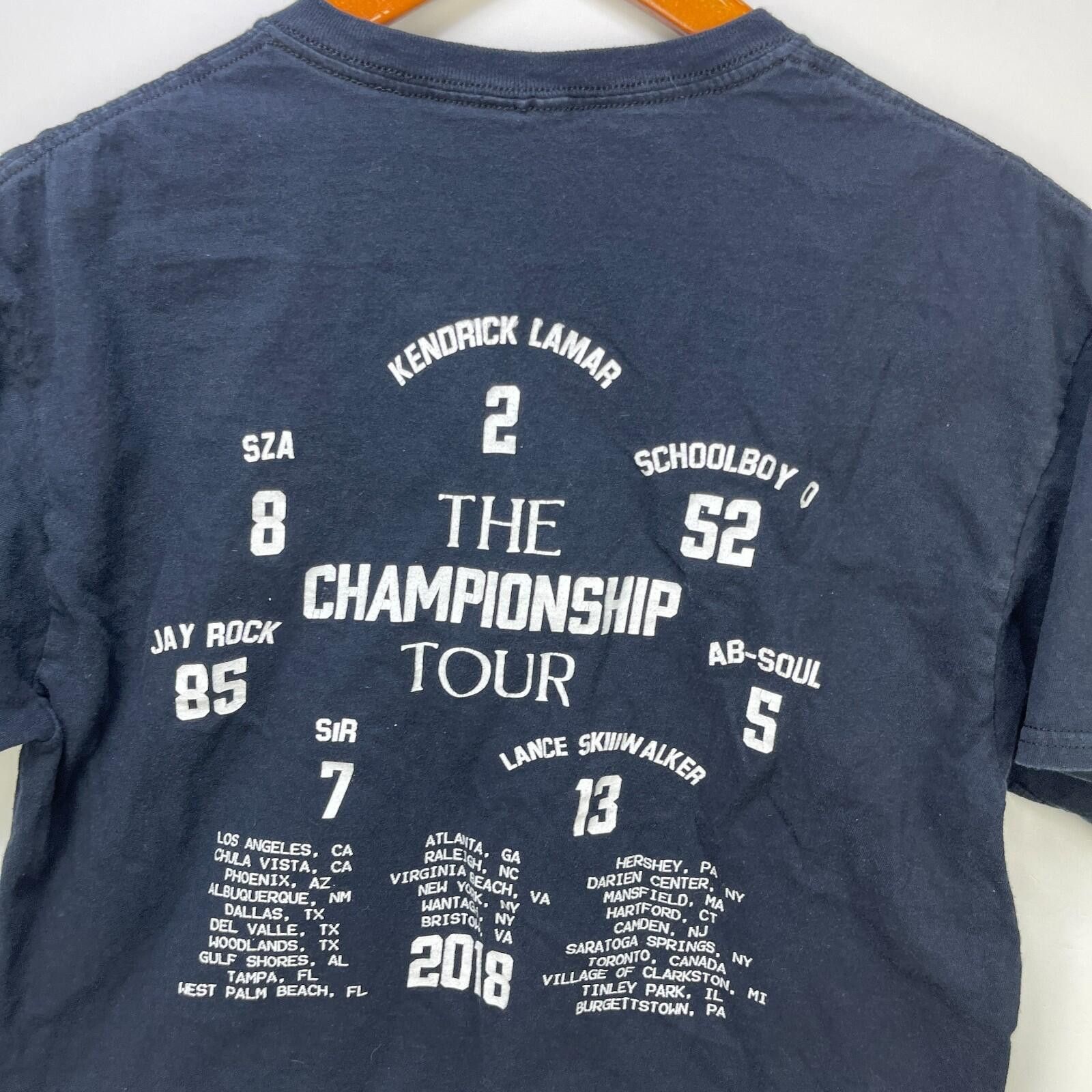Vintage Kendrick Lamar DAMN Championship Tour Cropped T Shirt S/M Size S / US 4 / IT 40 - 4 Thumbnail