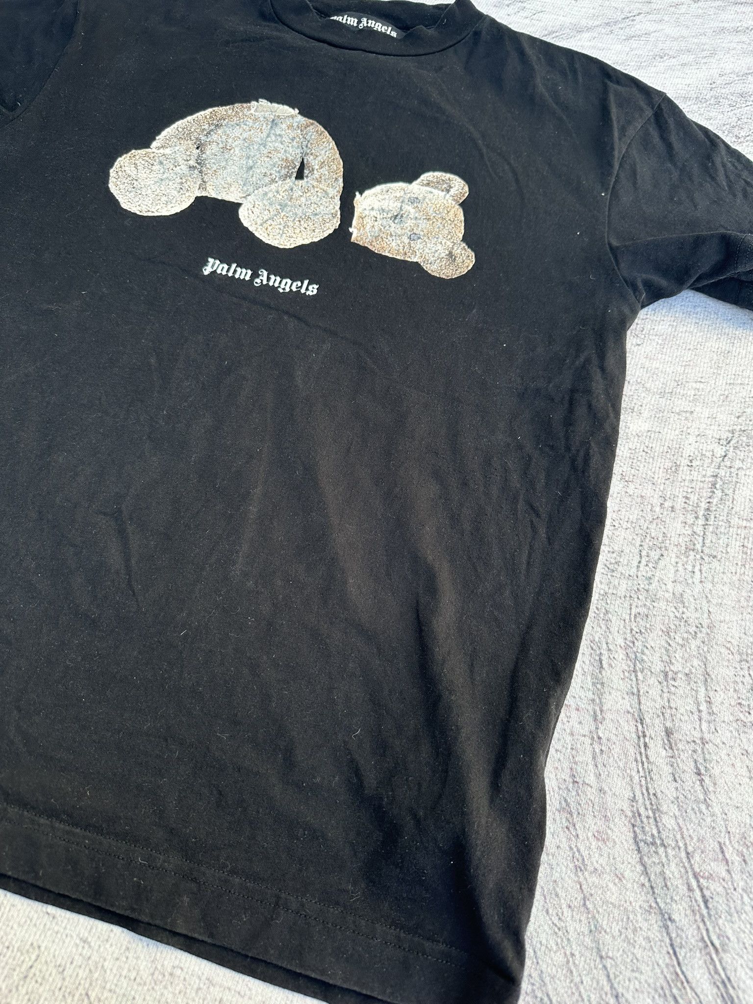 Palm Angels Palm Angels T-Shirt Teddy Bear Logo Print Black size L Size US L / EU 52-54 / 3 - 3 Thumbnail