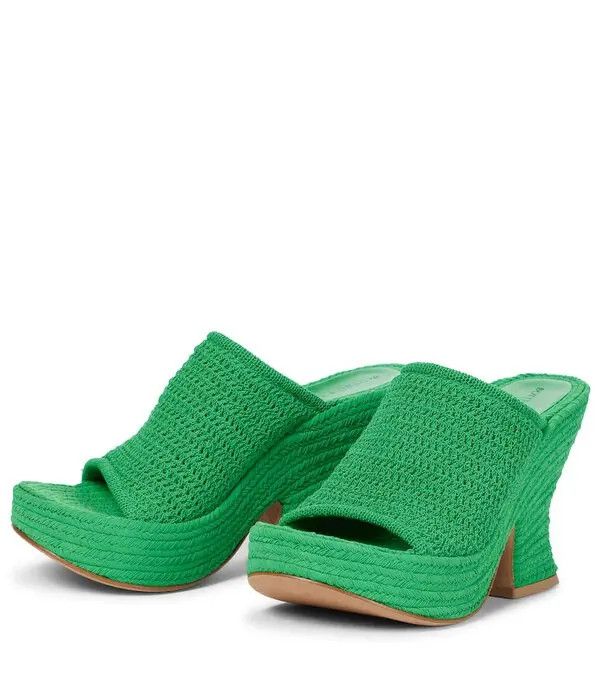 Bottega Veneta o1y0725 Mules in Green Size US 9 / IT 39 - 2 Thumbnail