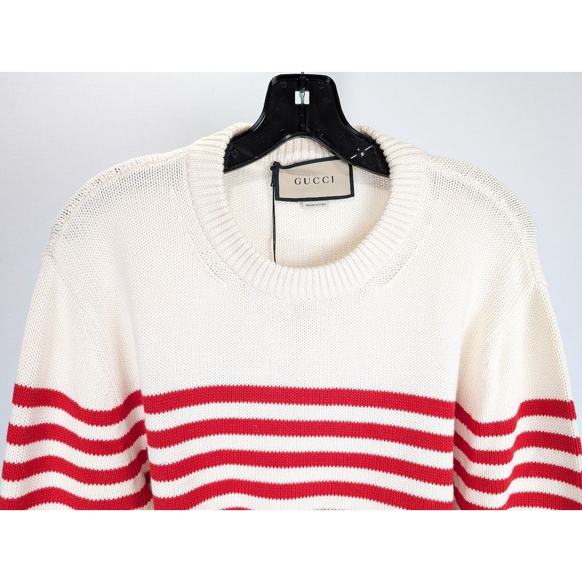 Gucci o1rshd1 Wool Cotton Long Sleeve Crewneck Sweatshirt Ivory Size US XL / EU 56 / 4 - 4 Thumbnail