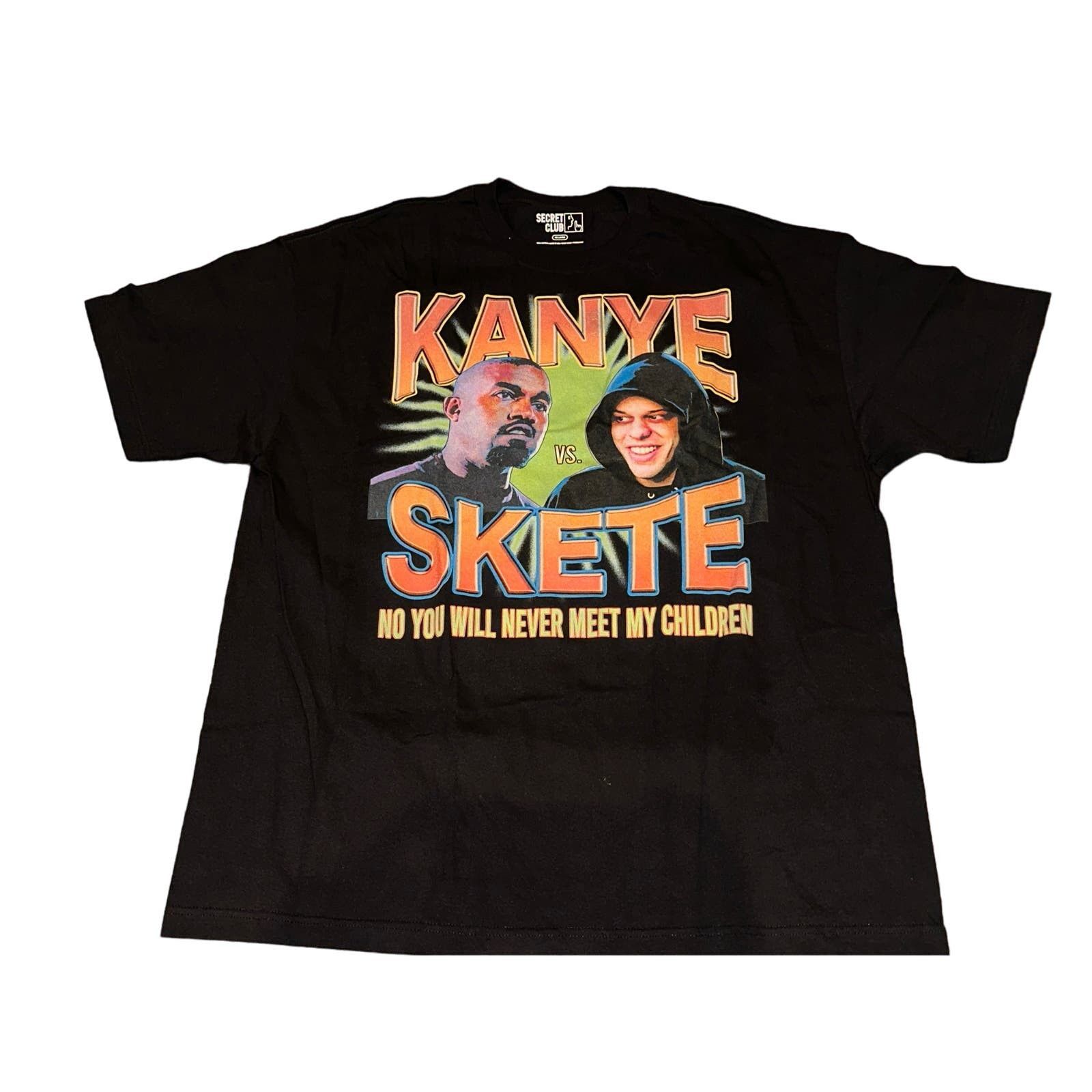 image of Kanye Vs Skete - Market (Secret Club) - Limited Print in Black, Men's (Size 2XL)