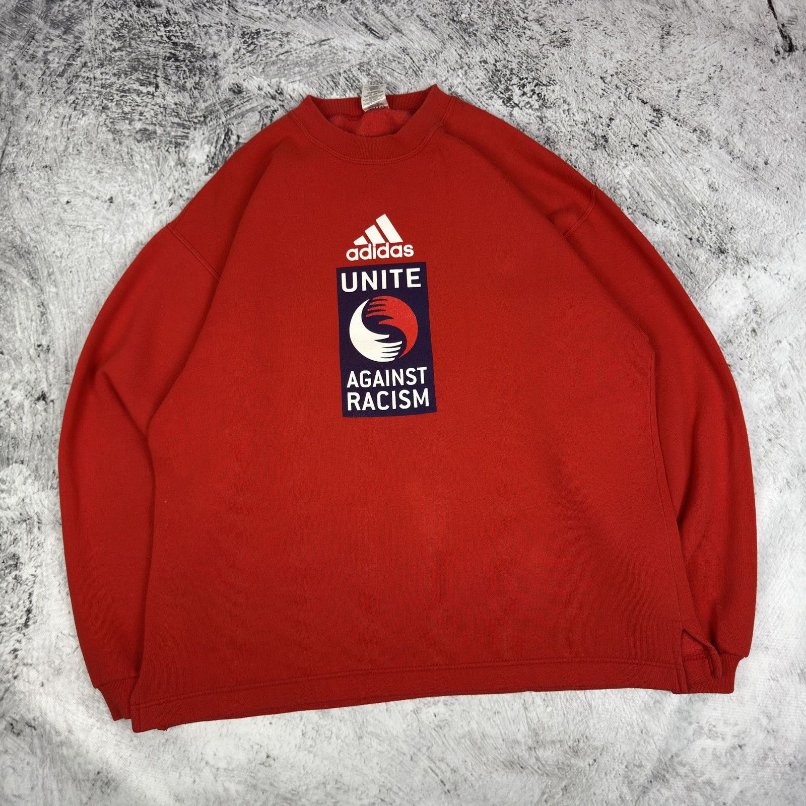 Adidas Adidas Men Red Fleece Uefa Unite Against Racism Sweatshirt M Size US M / EU 48-50 / 2 - 1 Thumbnail