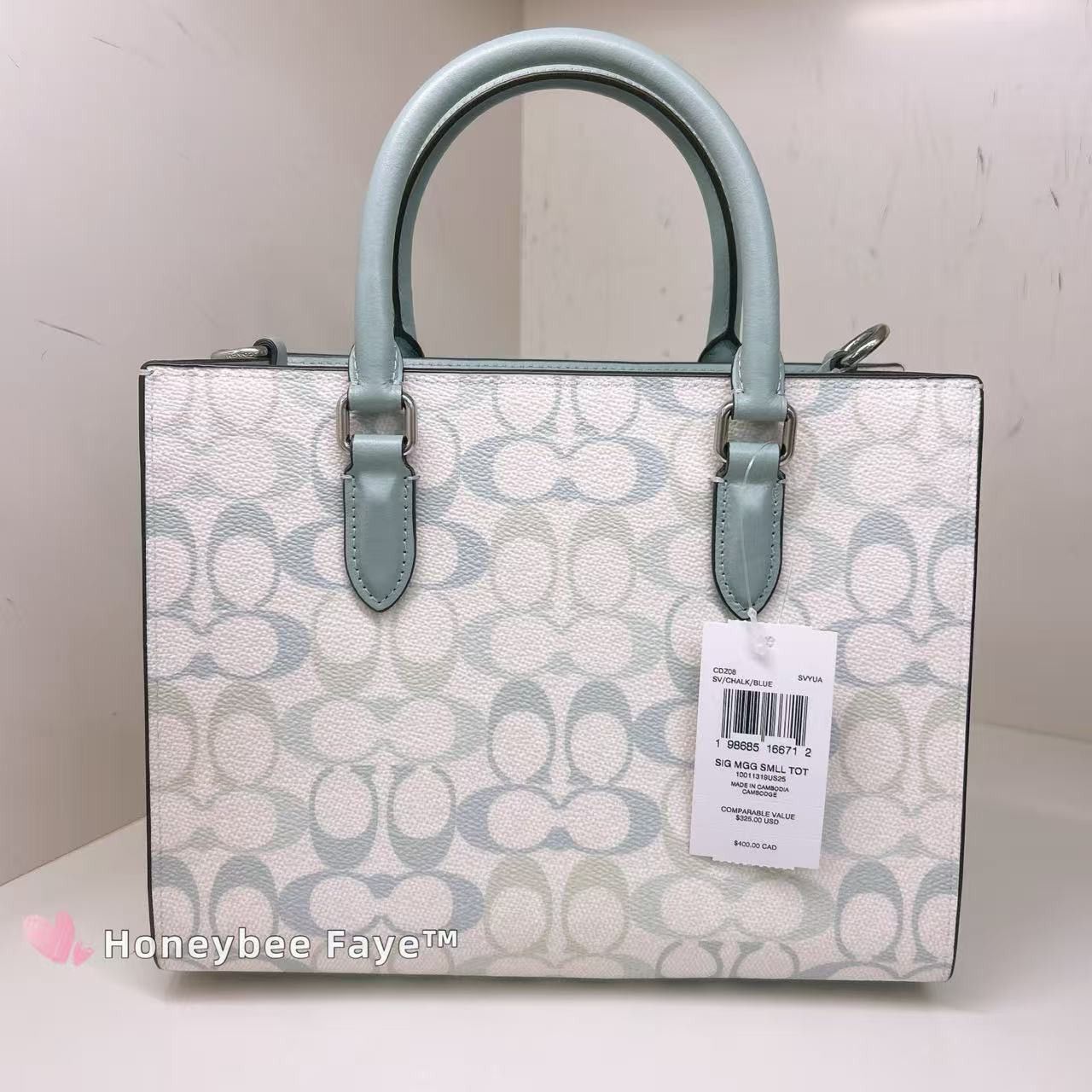 Coach Maggie Small Tote Bag In Pretty Signature Canvas CDZ08 Size ONE SIZE - 4 Thumbnail