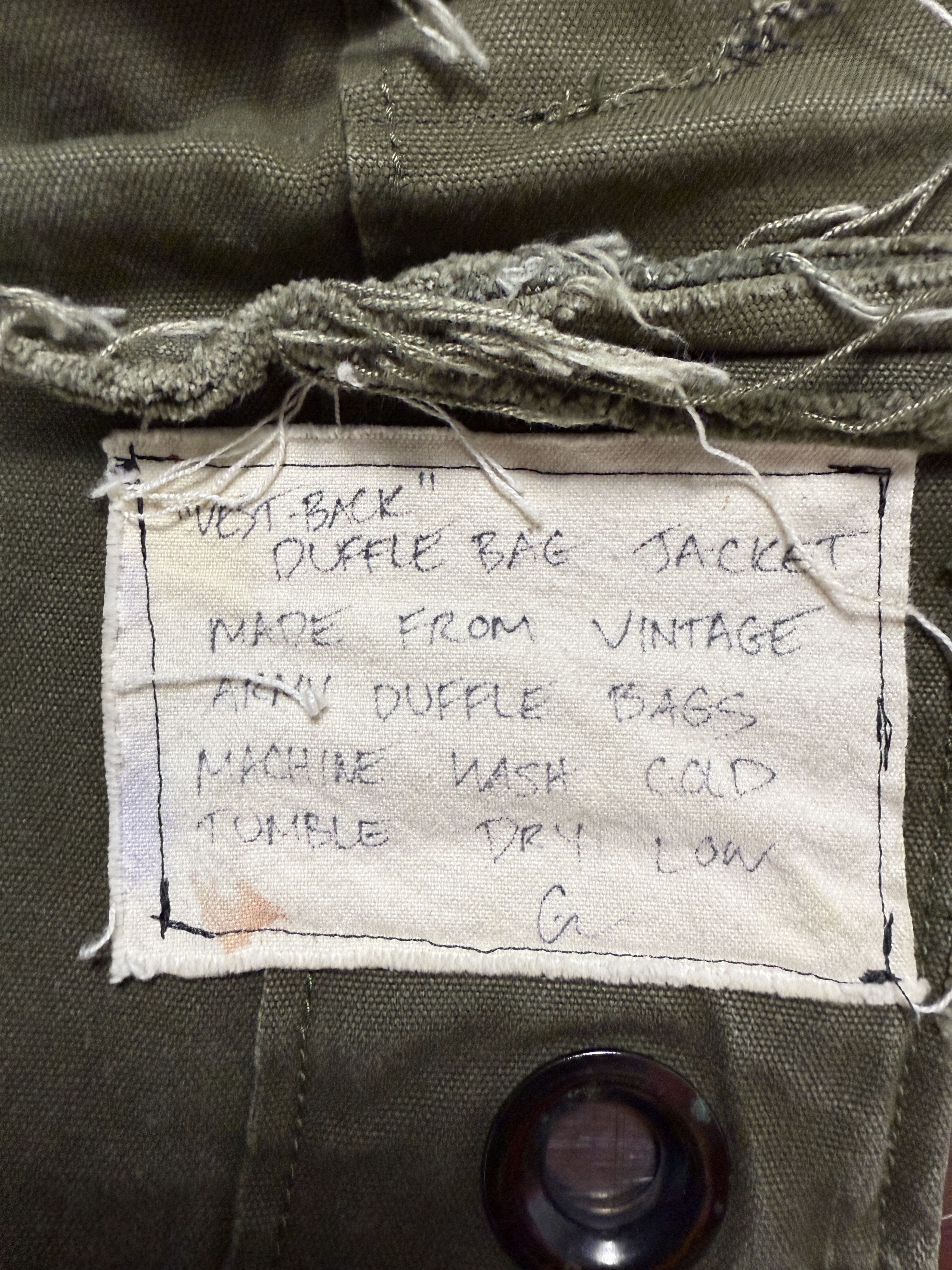 Greg Lauren Greg Lauren AW11 Vest-Back Duffle Bag Jacket Size US S / EU 44-46 / 1 - 4 Thumbnail