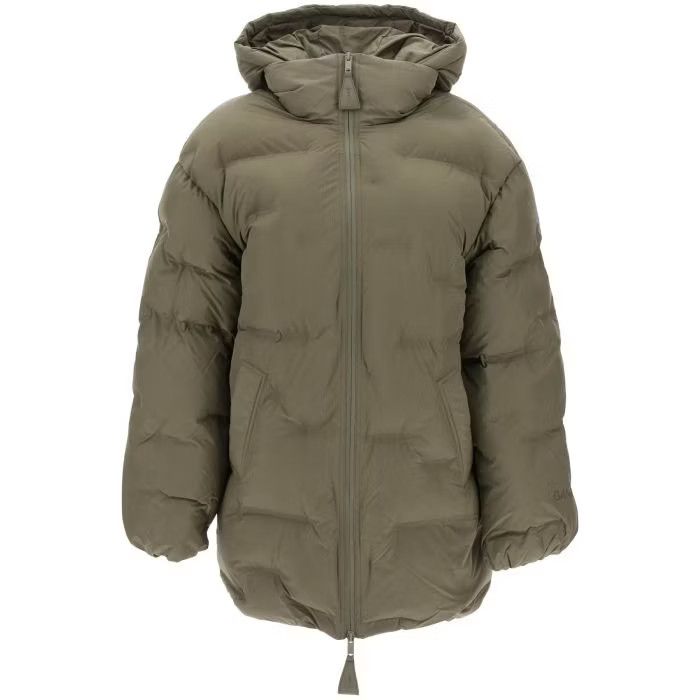 image of Ganni O1S22I1N0524 Midi Puffer Jacket In Green, Women's (Size XS)