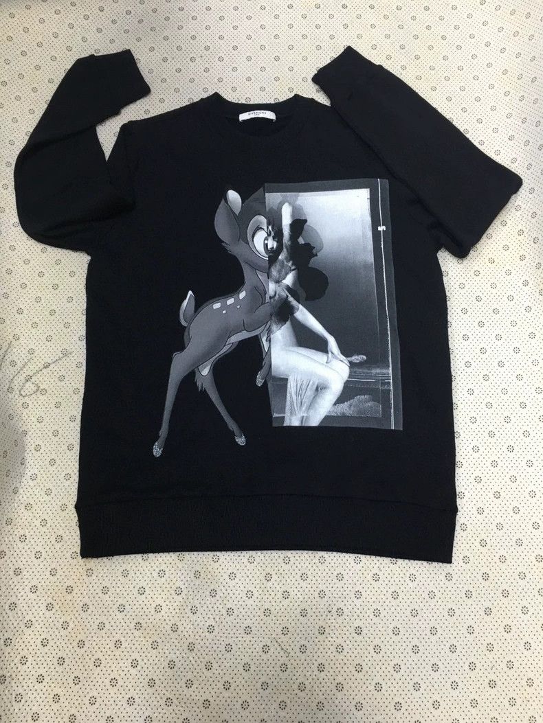 Givenchy Givenchy Black Fawn Printed Fleece Hooded Sweatshirt, Size Size US L / EU 52-54 / 3 - 1 Thumbnail