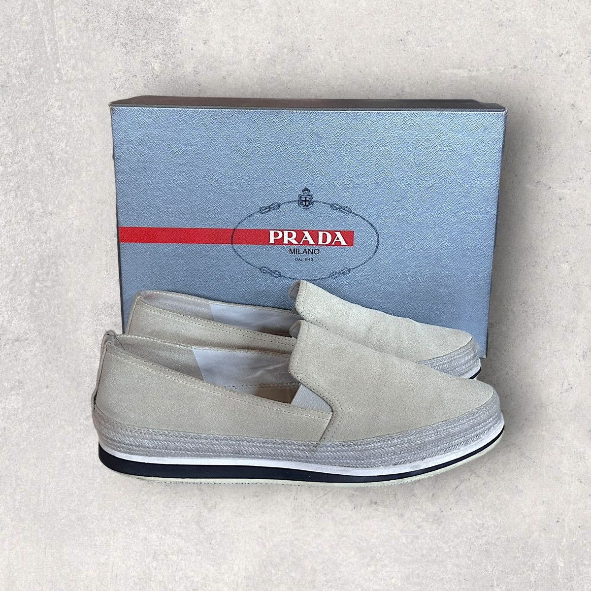 Prada Prada Suede Slip On Sneakers Size US 9 / IT 39 - 1 Thumbnail