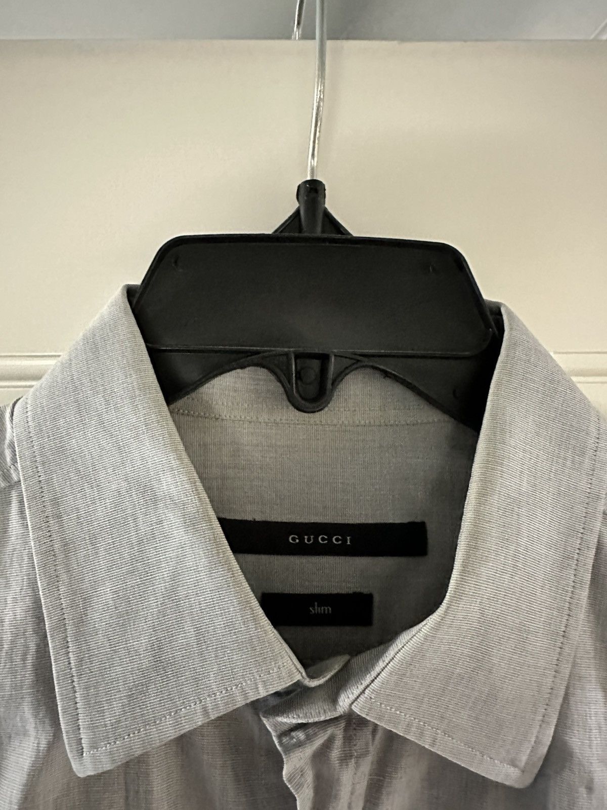 Gucci Gucci Button-Up Shirt Men’s Grey - Size S / Slim Size US S / EU 44-46 / 1 - 2 Thumbnail