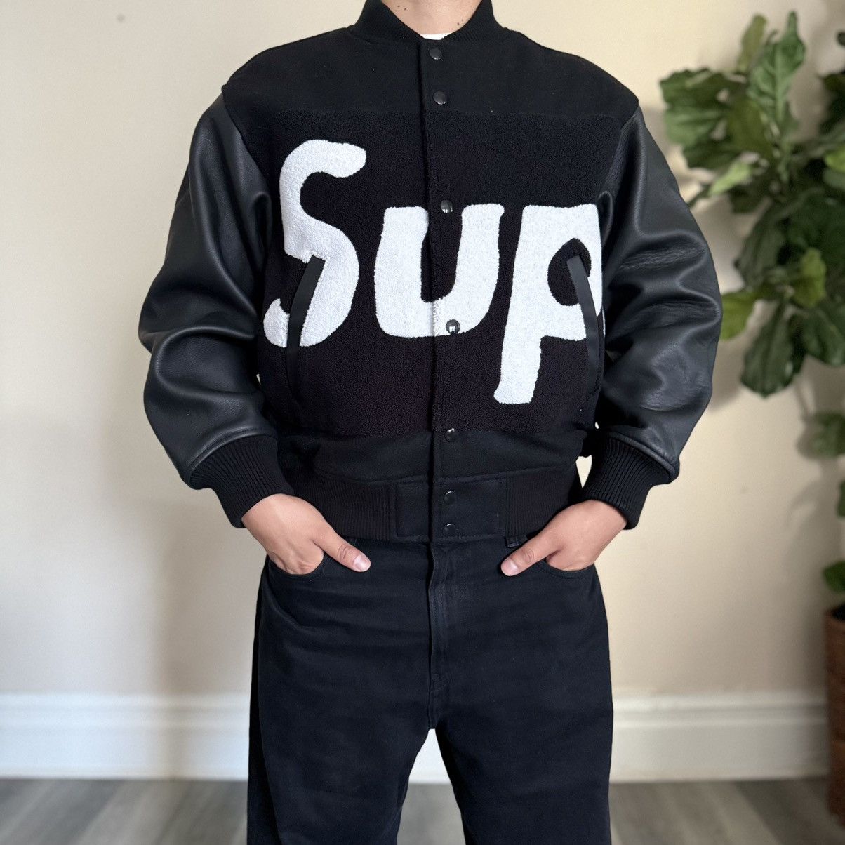 Supreme SUPREME Big Logo Chenille Varsity Jacket Size US S / EU 44-46 / 1 - 6 Thumbnail