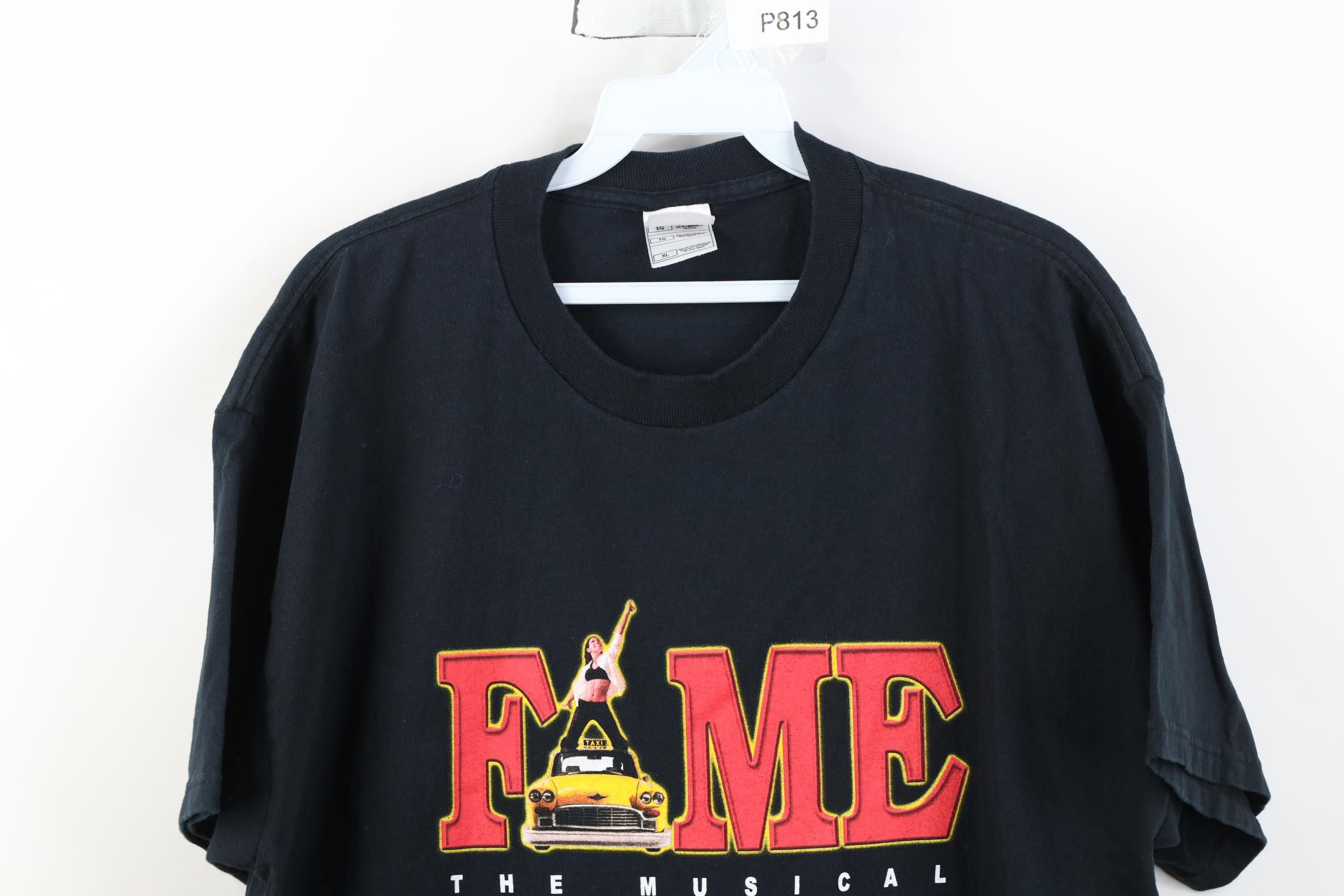 Vintage Vintage 90s Y2K Spell Fame The Musical Short Sleeve T-Shirt Size US XL / EU 56 / 4 - 2 Thumbnail