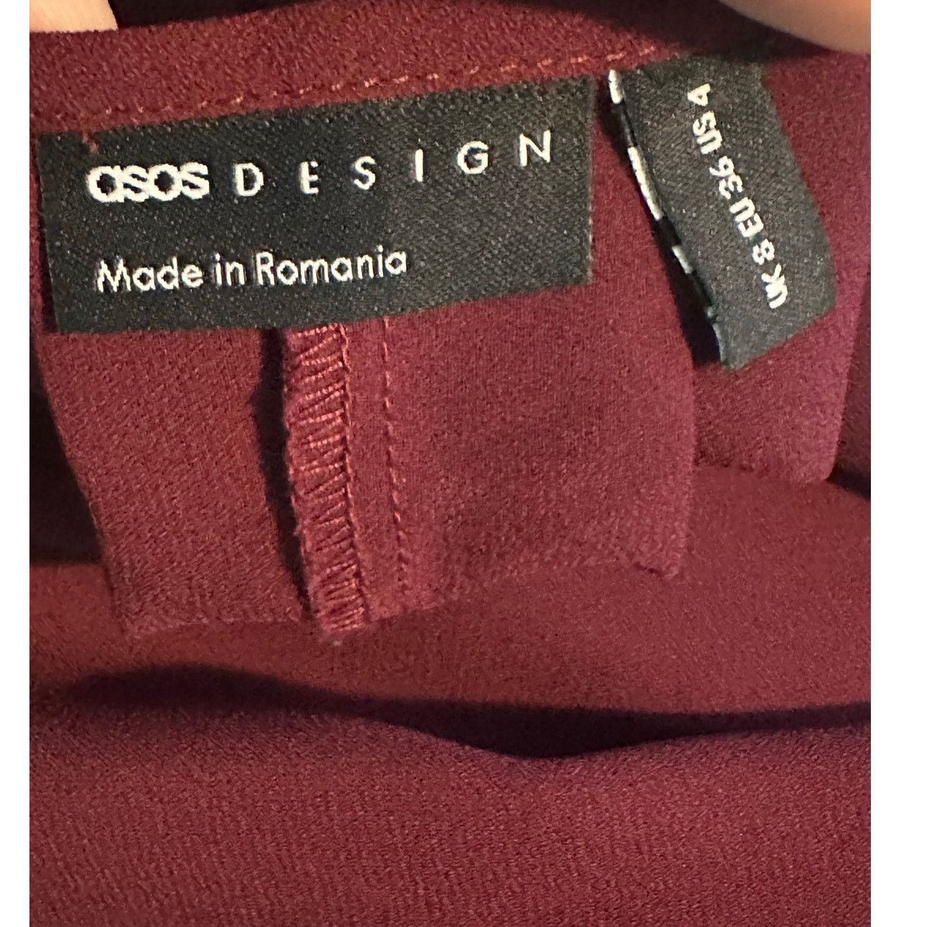 Asos Asos burgundy red short sleeves tunic top size 4 Size S / US 4 / IT 40 - 3 Thumbnail