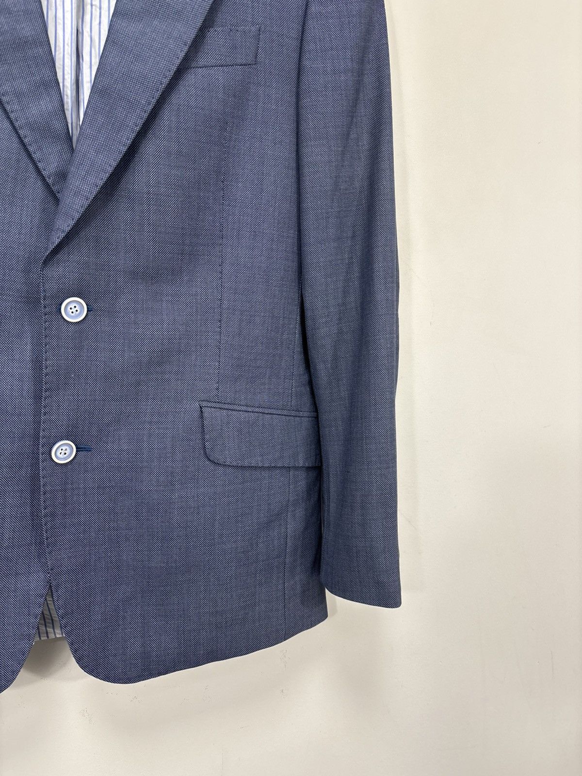 Vitale Barberis Canonico Thomas Baldwin Sartoriale Men’s VBC Super 140s Wool Suit Size 40R - 8 Thumbnail