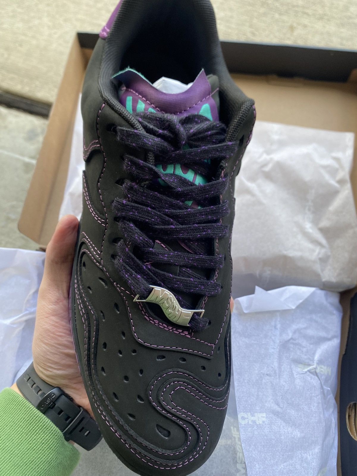 MSCHF MSCHF Super Normal Shoe 2 Black Purple Size US 11 / EU 44 - 7 Thumbnail