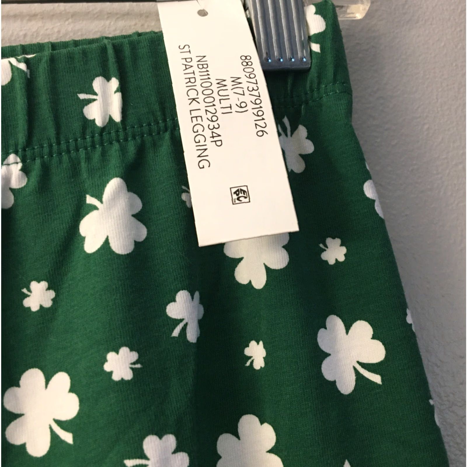 Vintage No Boundaries Leggings Juniors Green Shamrocks St. Patrick’s Day Sz M 7-9 NWT Size 32" / US 10 / IT 46 - 3 Thumbnail