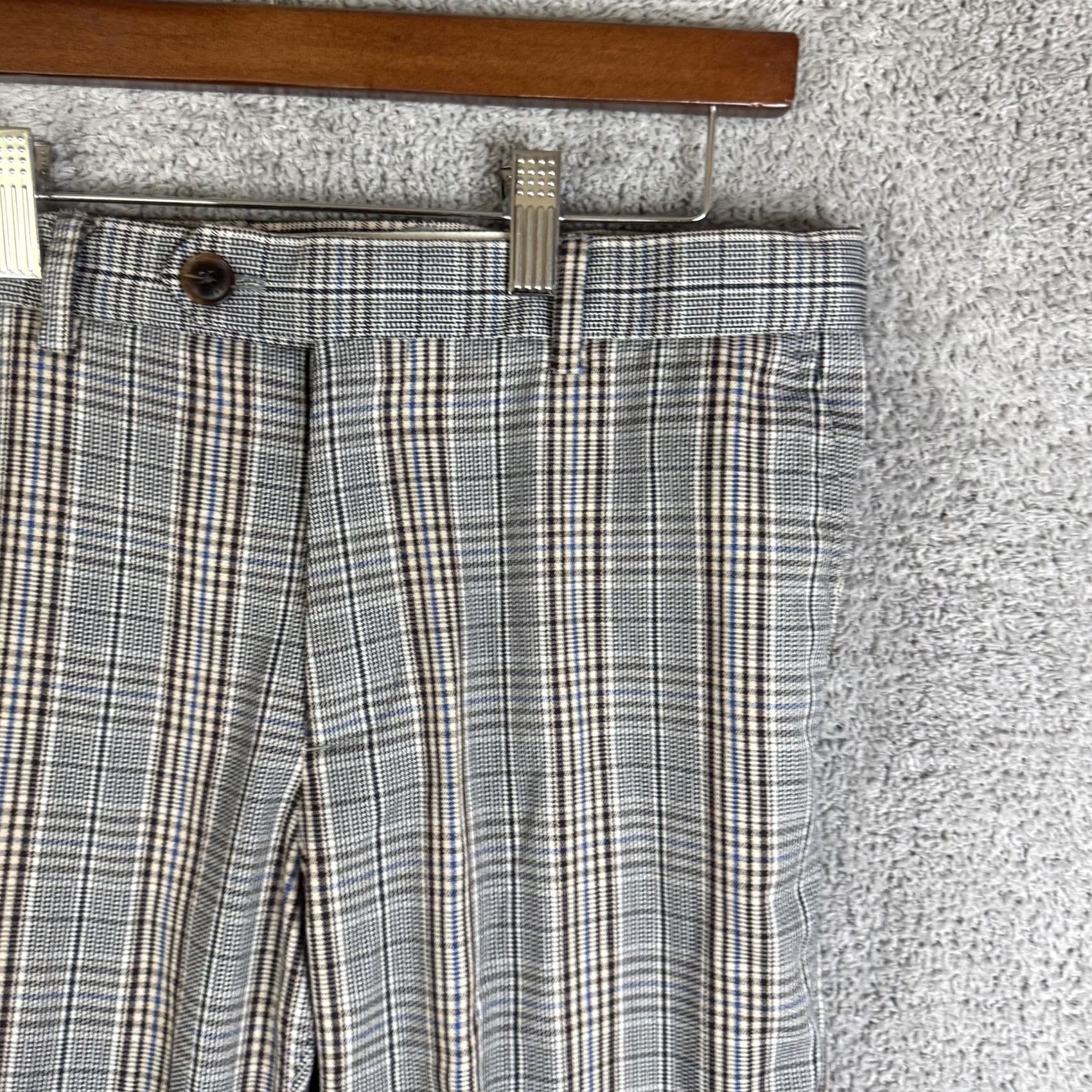 Scotch & Soda Scotch & Soda Mens Pants Chino Slim Plaid Gray 30x32 Mott Tweed Stretch S-L Footnote Size US 30 / EU 46 - 3 Thumbnail