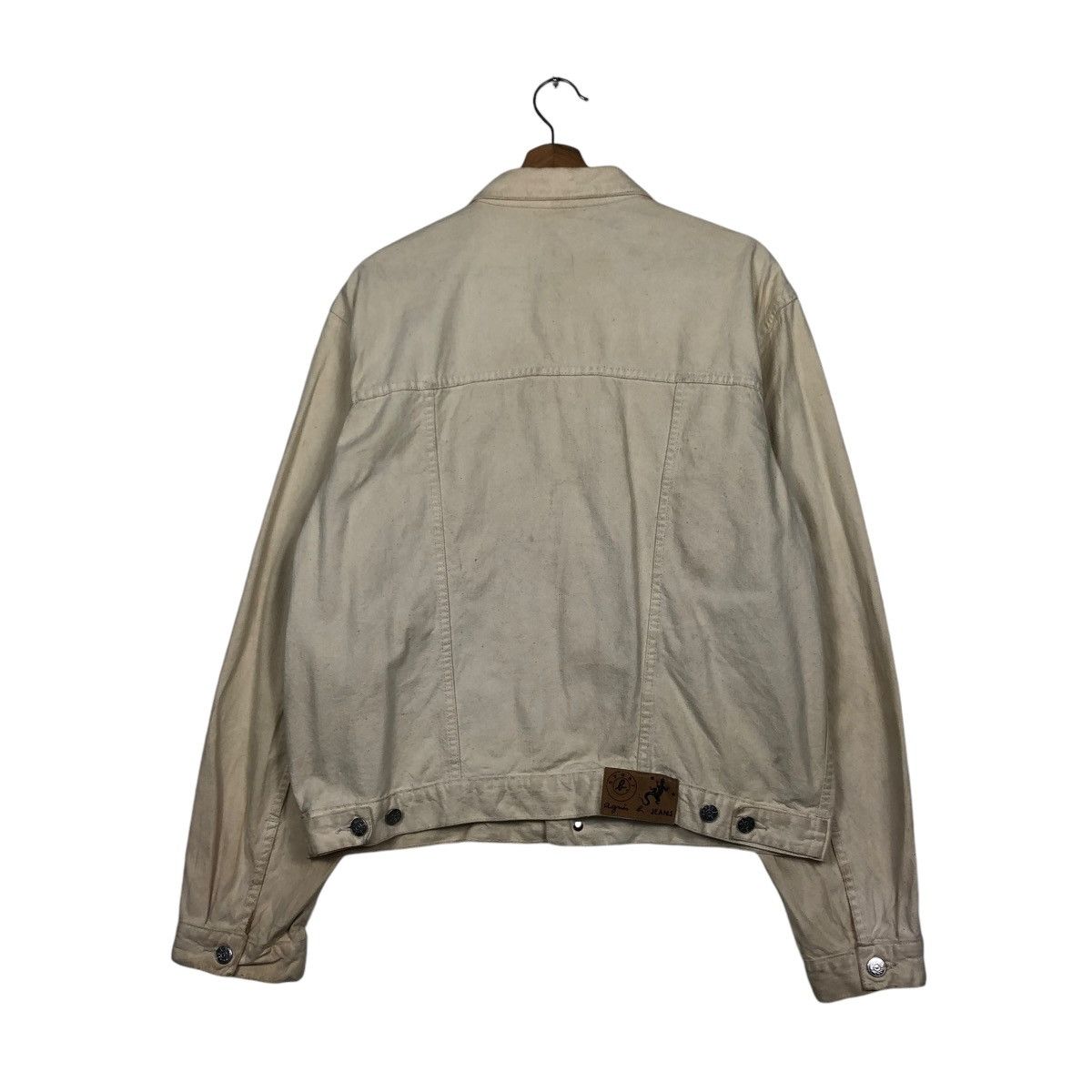 agnes b. 🔥VINTAGE CROPPED DENIM BIKER JACKET AGNES B. MADE IN FRANCE Size US M / EU 48-50 / 2 - 10 Thumbnail