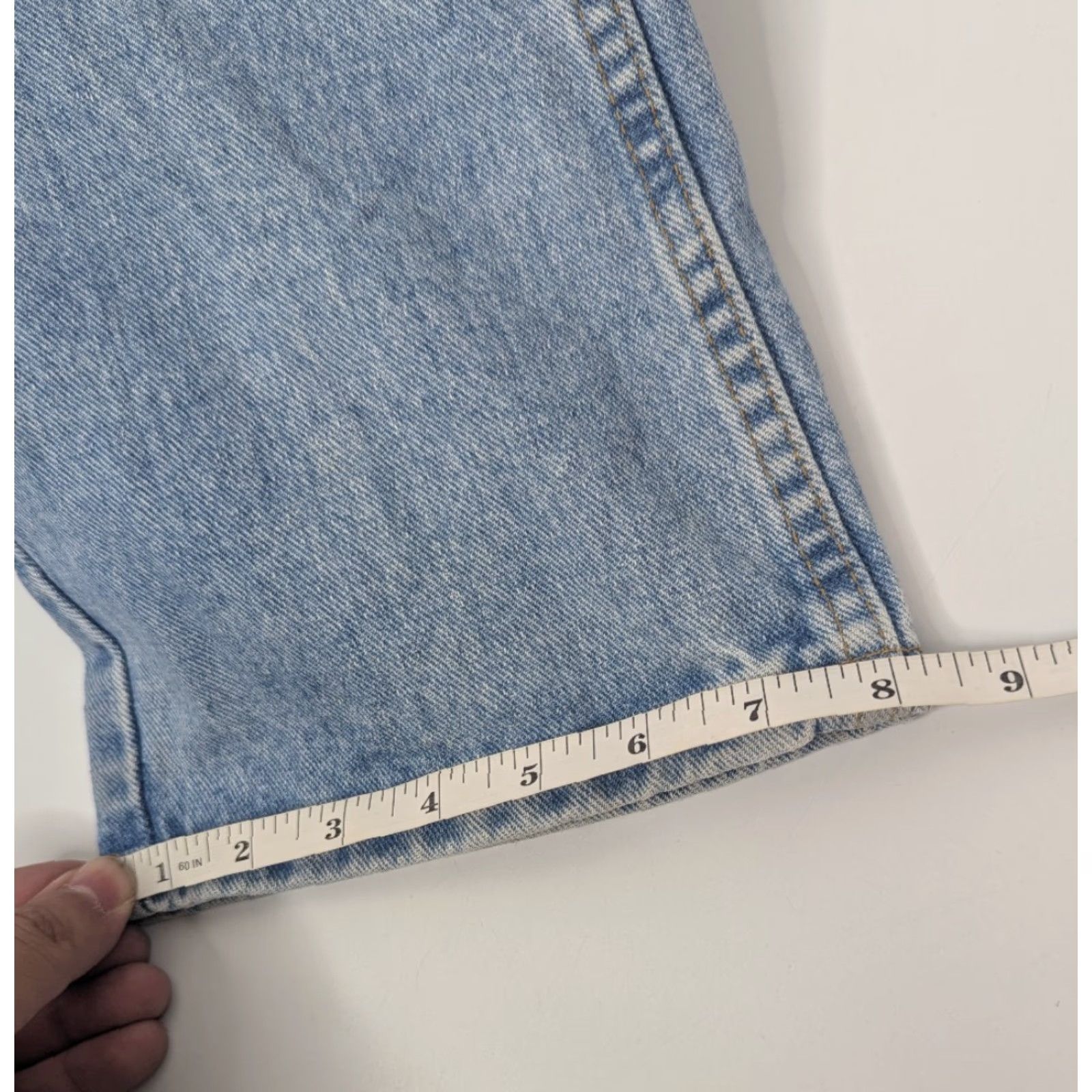 Wrangler VINTAGE Wrangler Jeans Mens 42x30 Light Blue Denim Made in USA 96501SL Wrangler 42 Jeans Mens USA Blue Denim 90s Vintage Straight Fit 96501SL Size US 41 - 7 Thumbnail