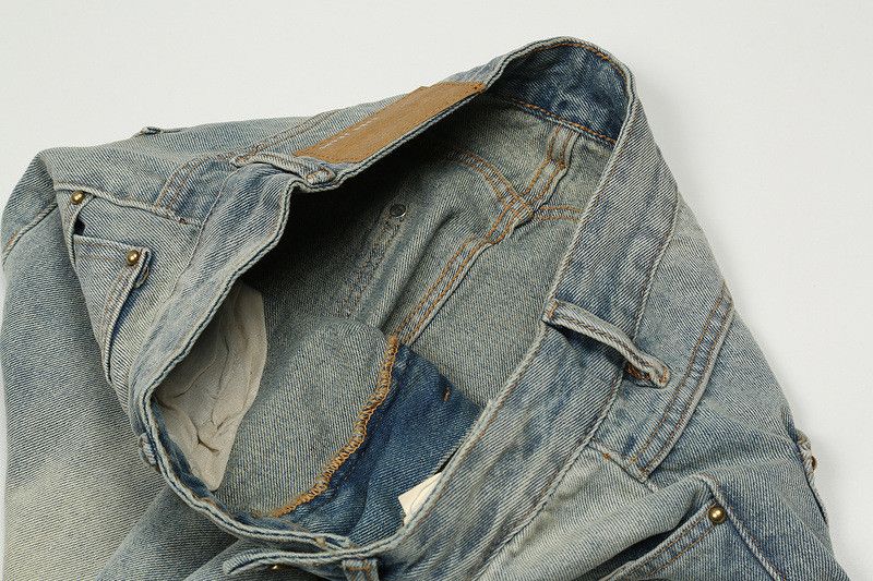 Japanese Brand × Jean Straight loose casual knee washed jeans y2k Size US 32 / EU 48 - 4 Thumbnail