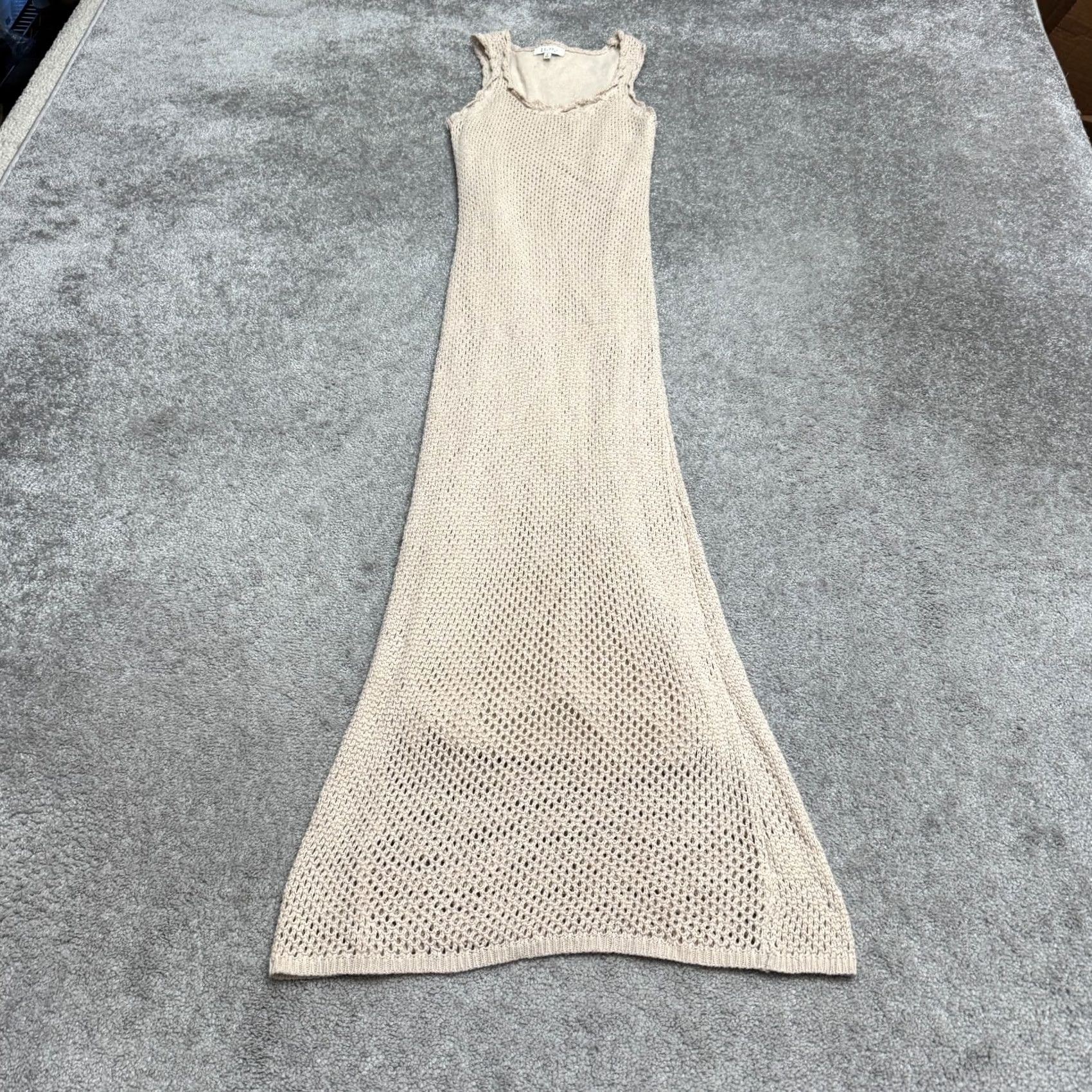 Z Supply Z Supply Ibiza Crochet Maxi Dress Womens Small Beige Beachwear Cover Up Cotton Size S / US 4 / IT 40 - 2 Thumbnail
