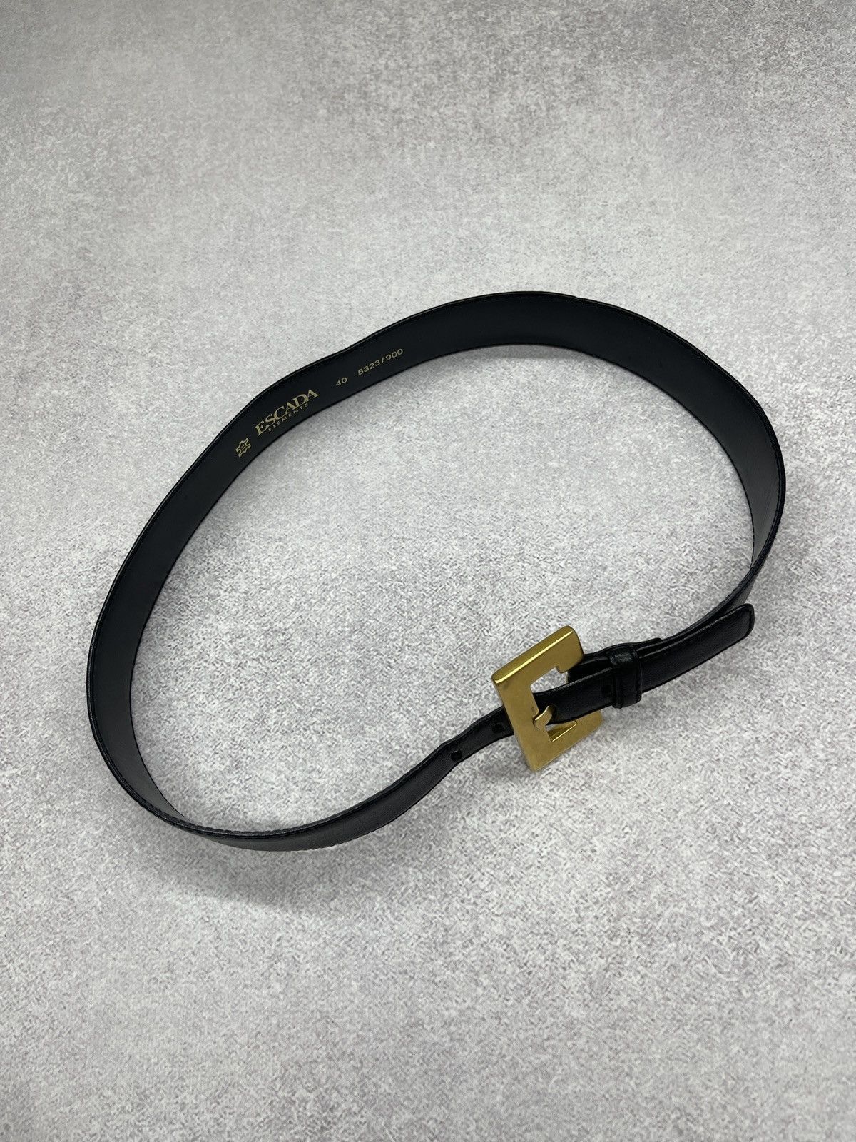 Escada Escada Elements Golden Bucket Leather Belt Black Size ONE SIZE - 5 Thumbnail