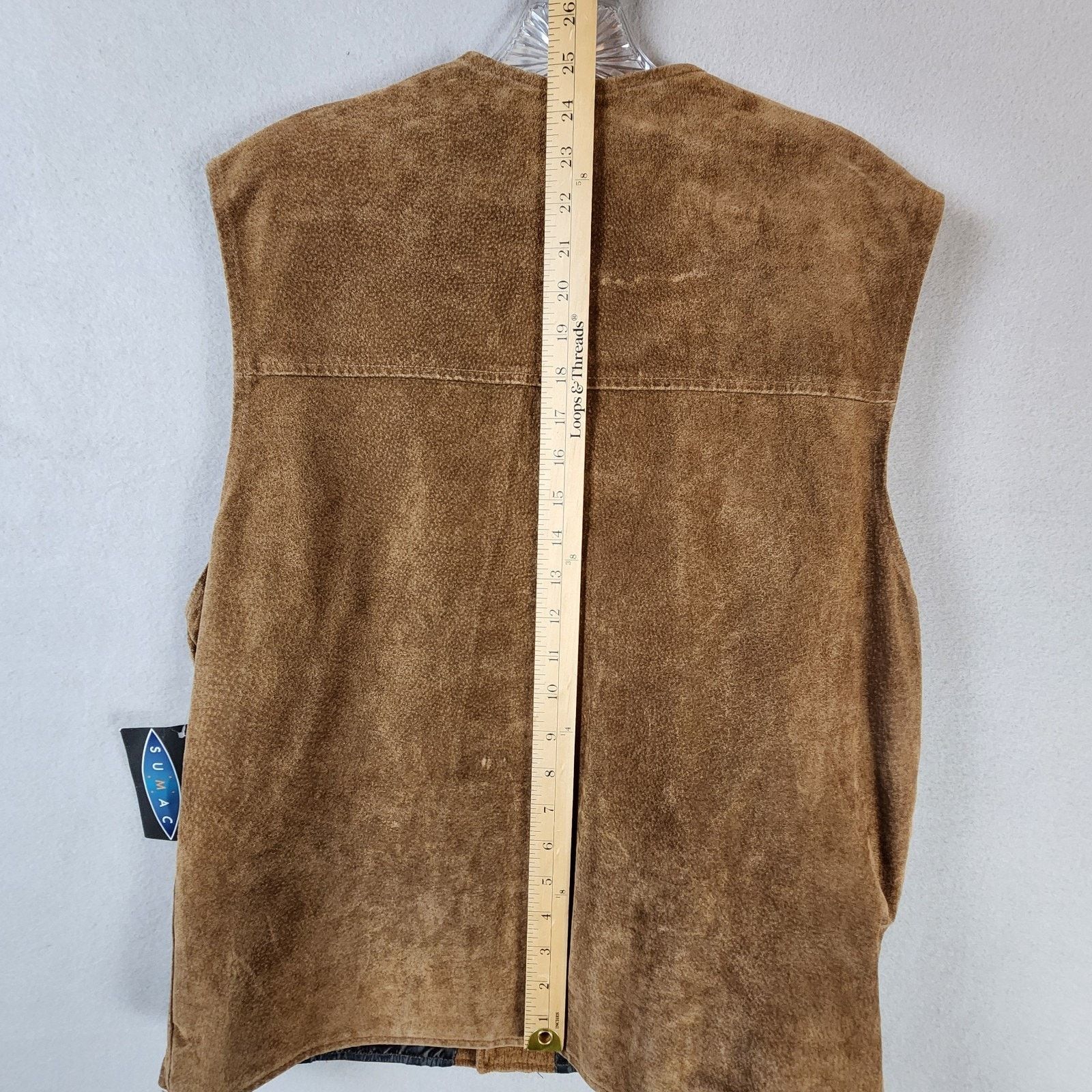 Other Sumac Canada Leather Suede Vest Men Large Brown 6-Button Size US L / EU 52-54 / 3 - 6 Thumbnail