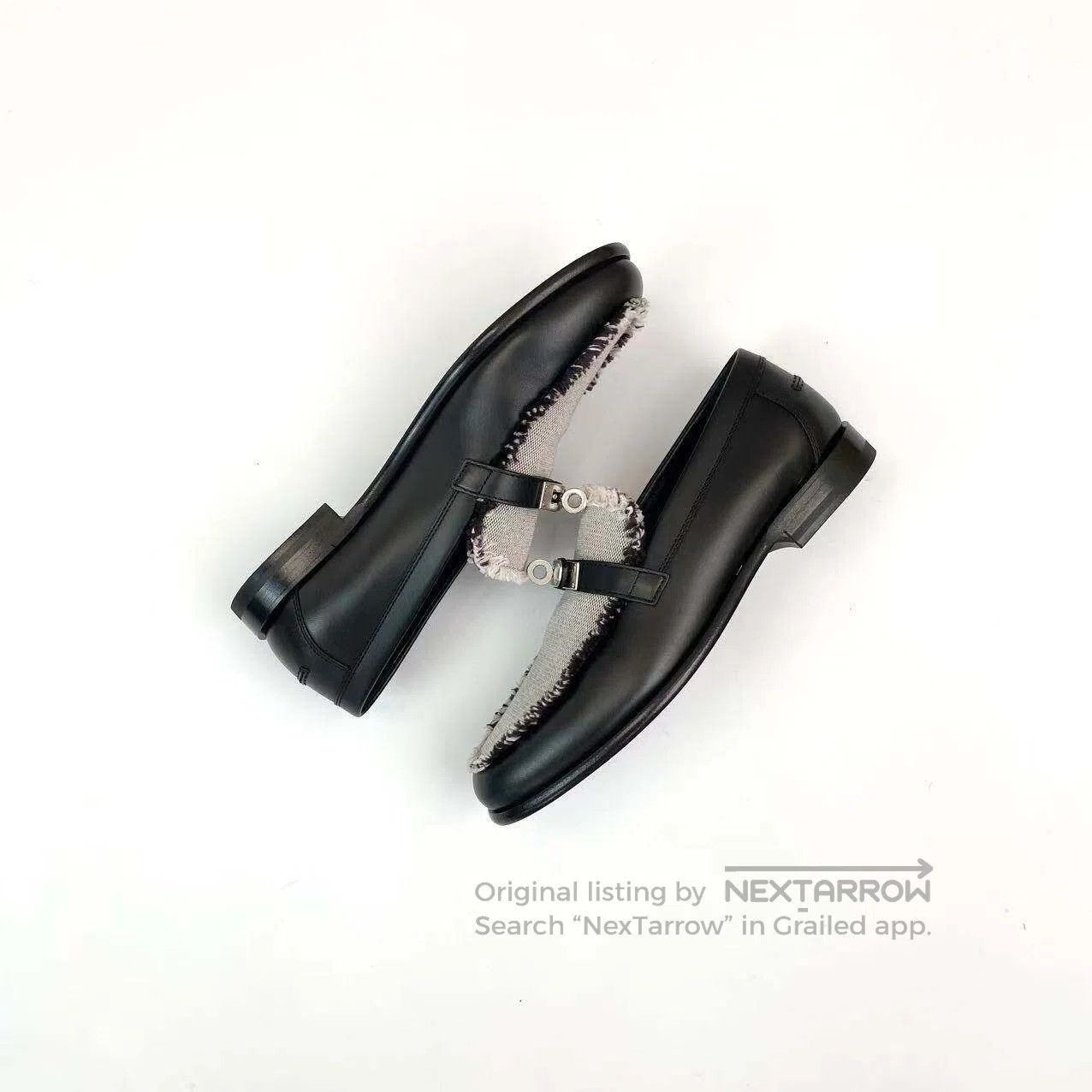 Hermes Hermes Destin black and white color-blocked Kelly buckle l Size US 5.5 / IT 35.5 - 5 Thumbnail