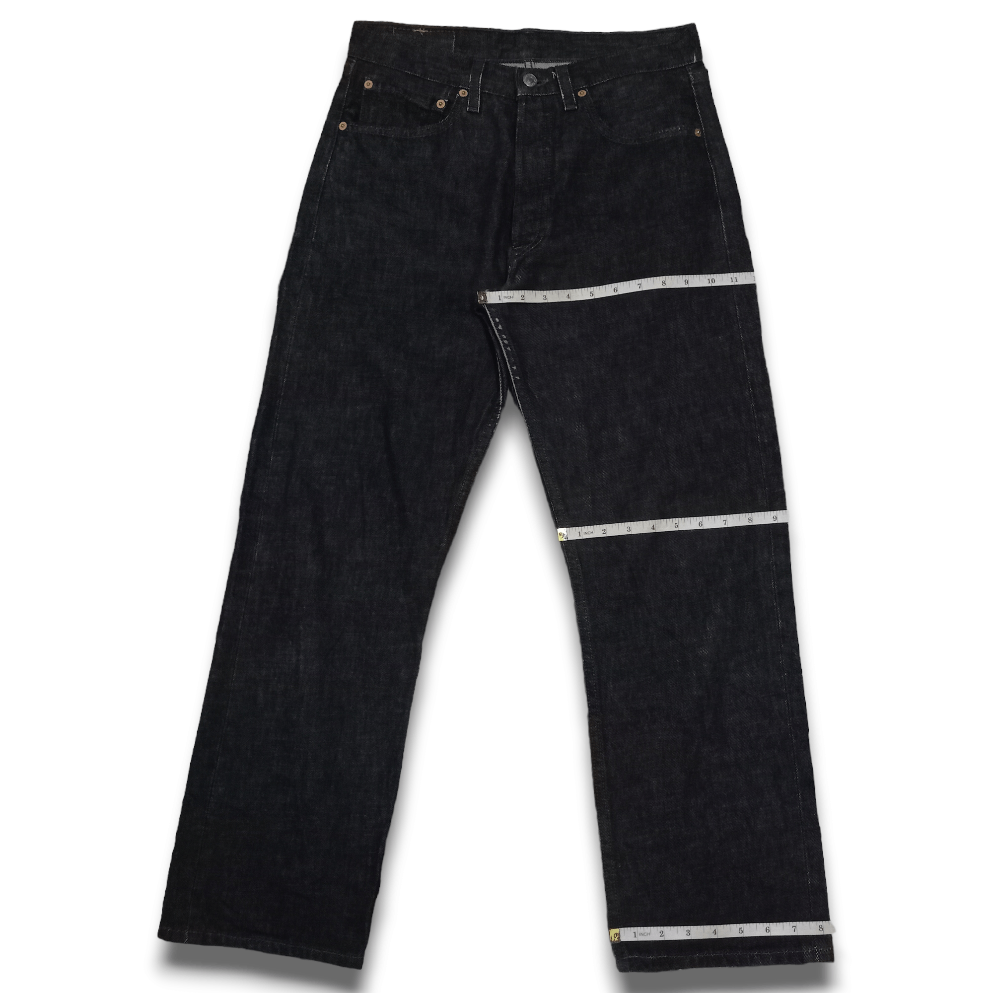 Levi's Vintage 90s LEVIS 501 Black Waxed Denim Loose Jeans 30x28 Size US 30 / EU 46 - 11 Thumbnail