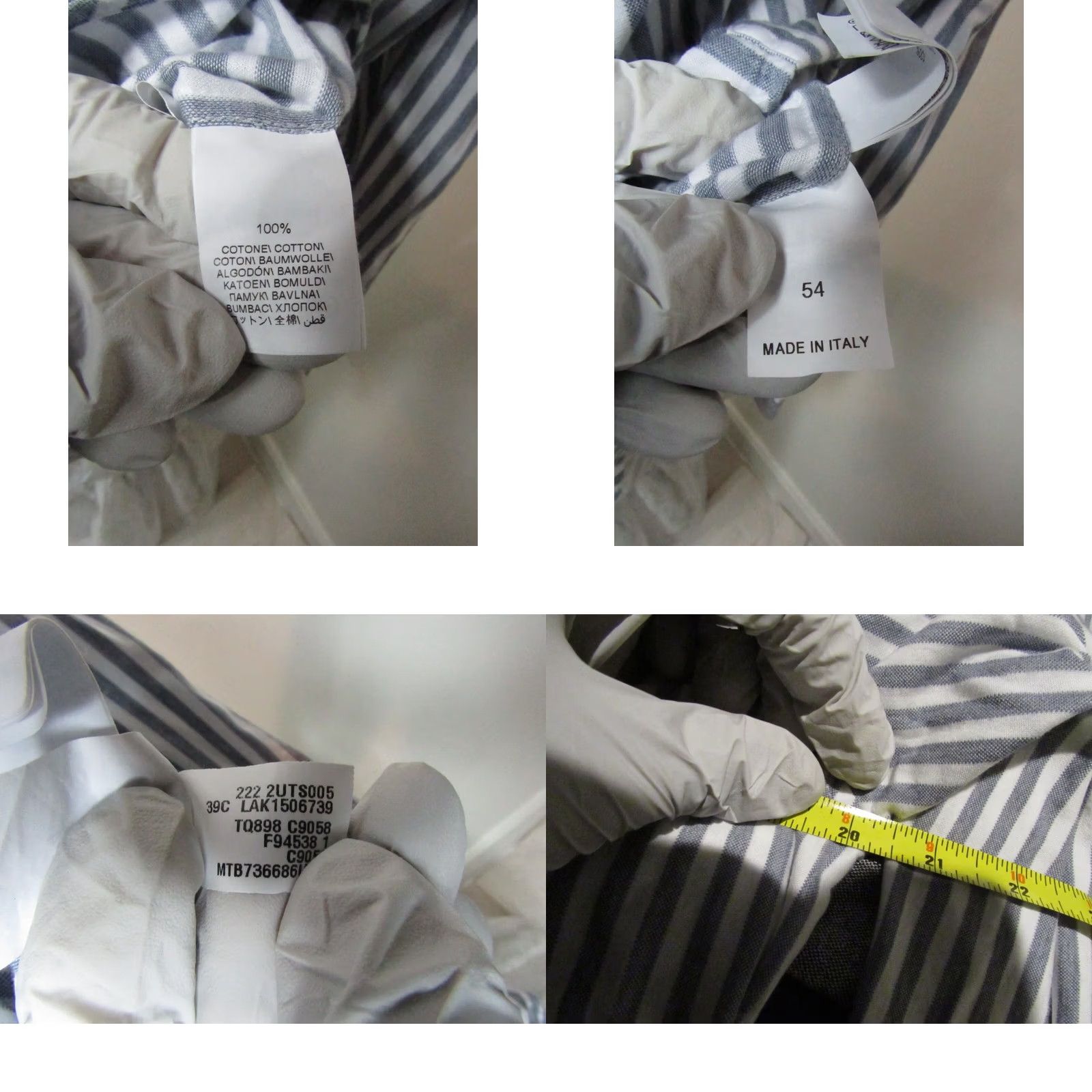 Brunello Cucinelli Brunello Cucinelli Shirt Mens XLarge Basic Fit Blue and White Size US XL / EU 56 / 4 - 8 Thumbnail