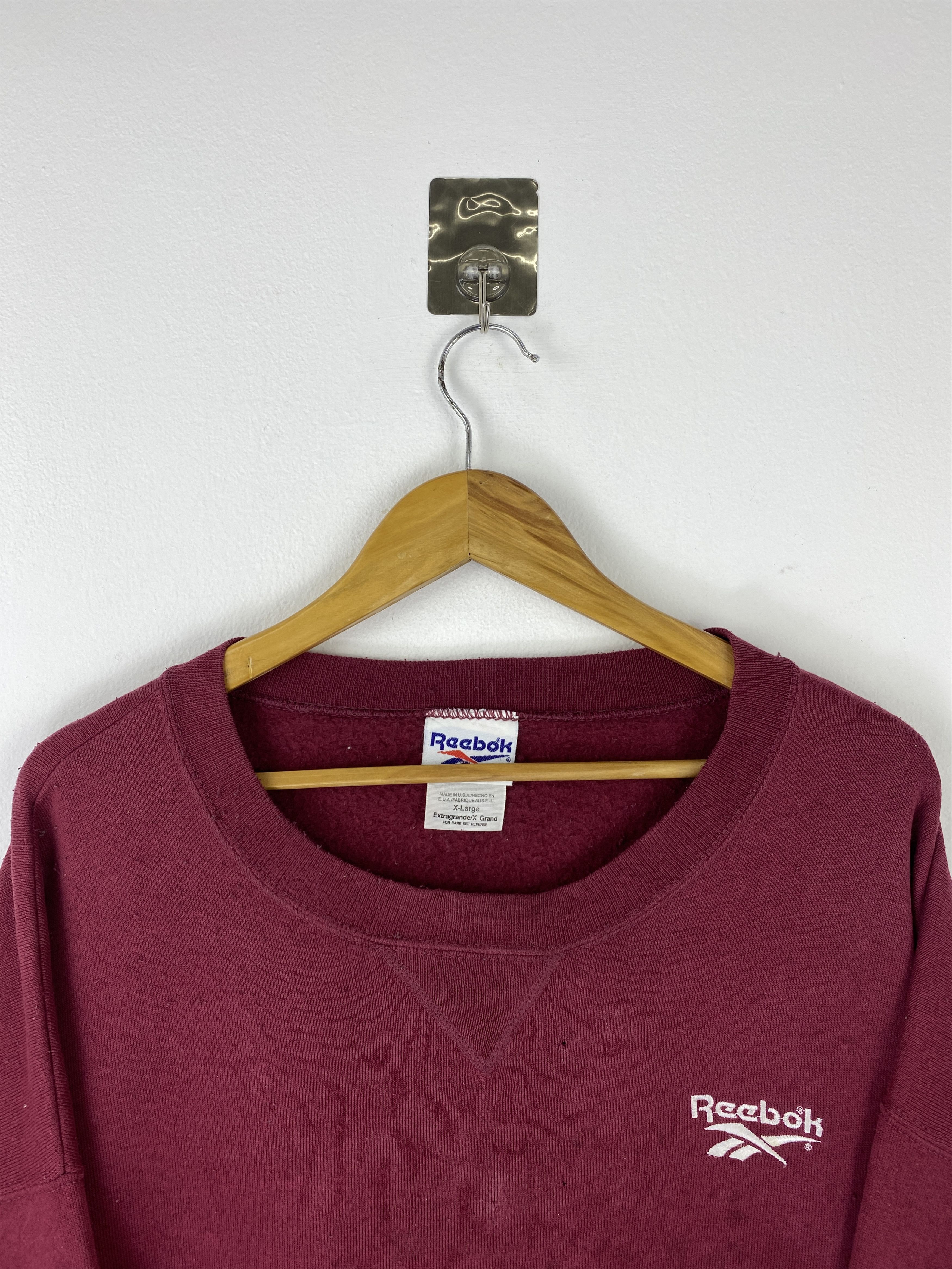 Reebok Vintage 90s Reebok Pullover Crewneck Sweatshirt SH0542 Size US XL / EU 56 / 4 - 2 Thumbnail