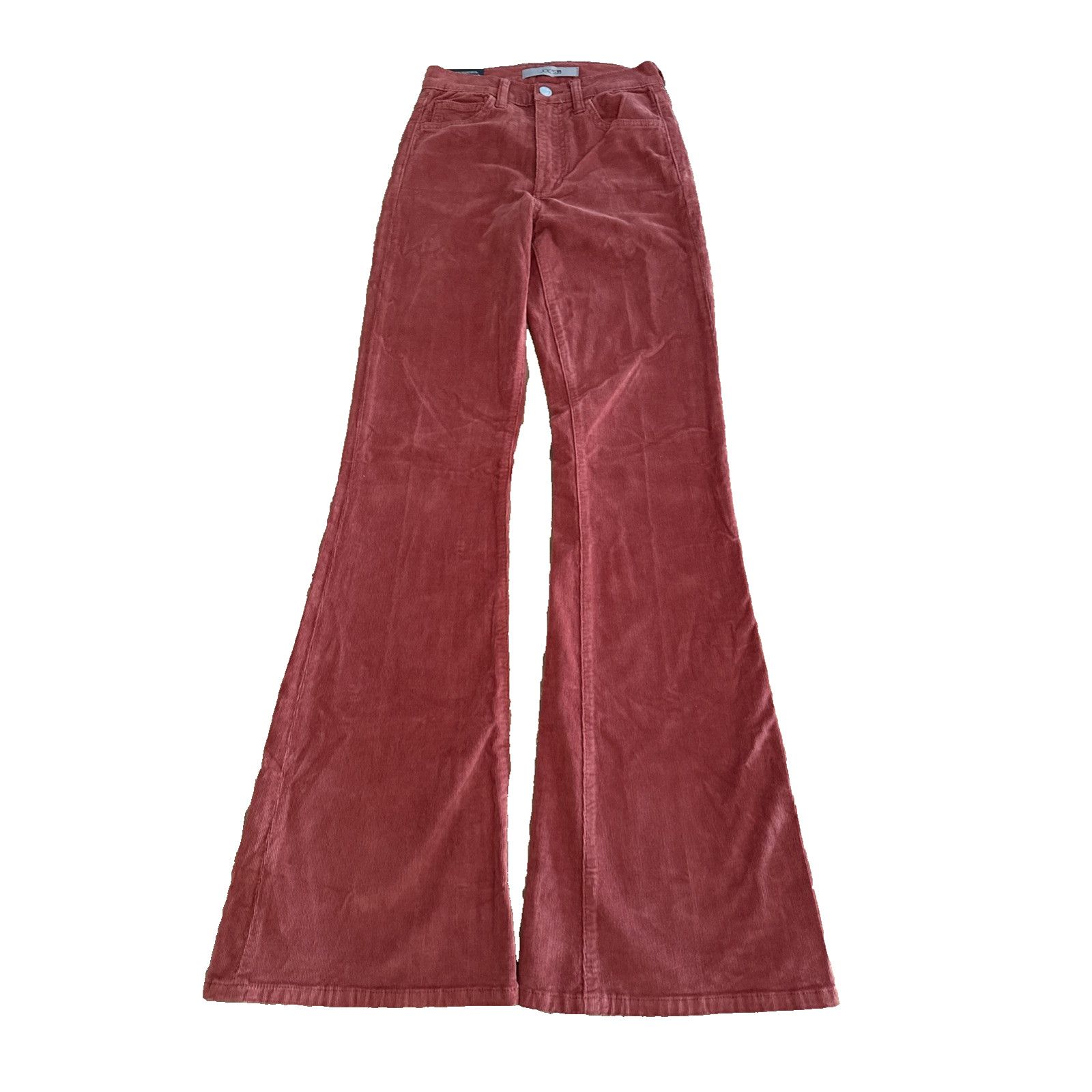 Joe's Joe's Jeans Corduroy HighRise Flare Pants Burnt Orange Retro Size 23" - 2 Thumbnail